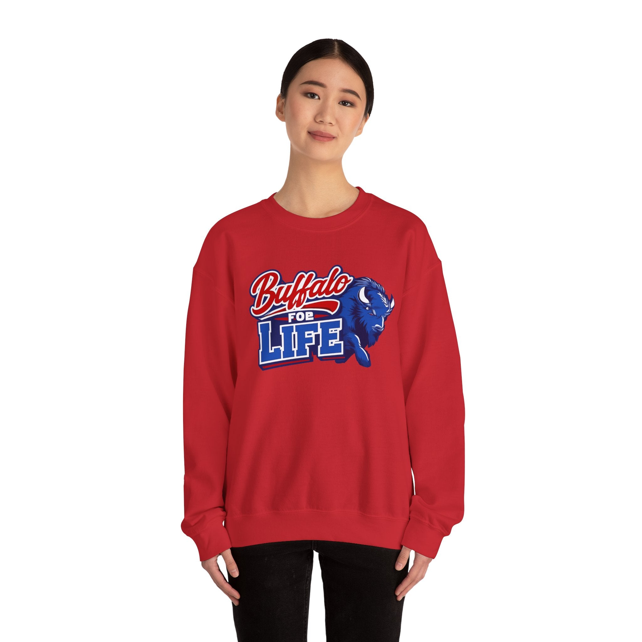 Buffalo For Life sweatshirt | Buffalo buffalo sports logo crewneck