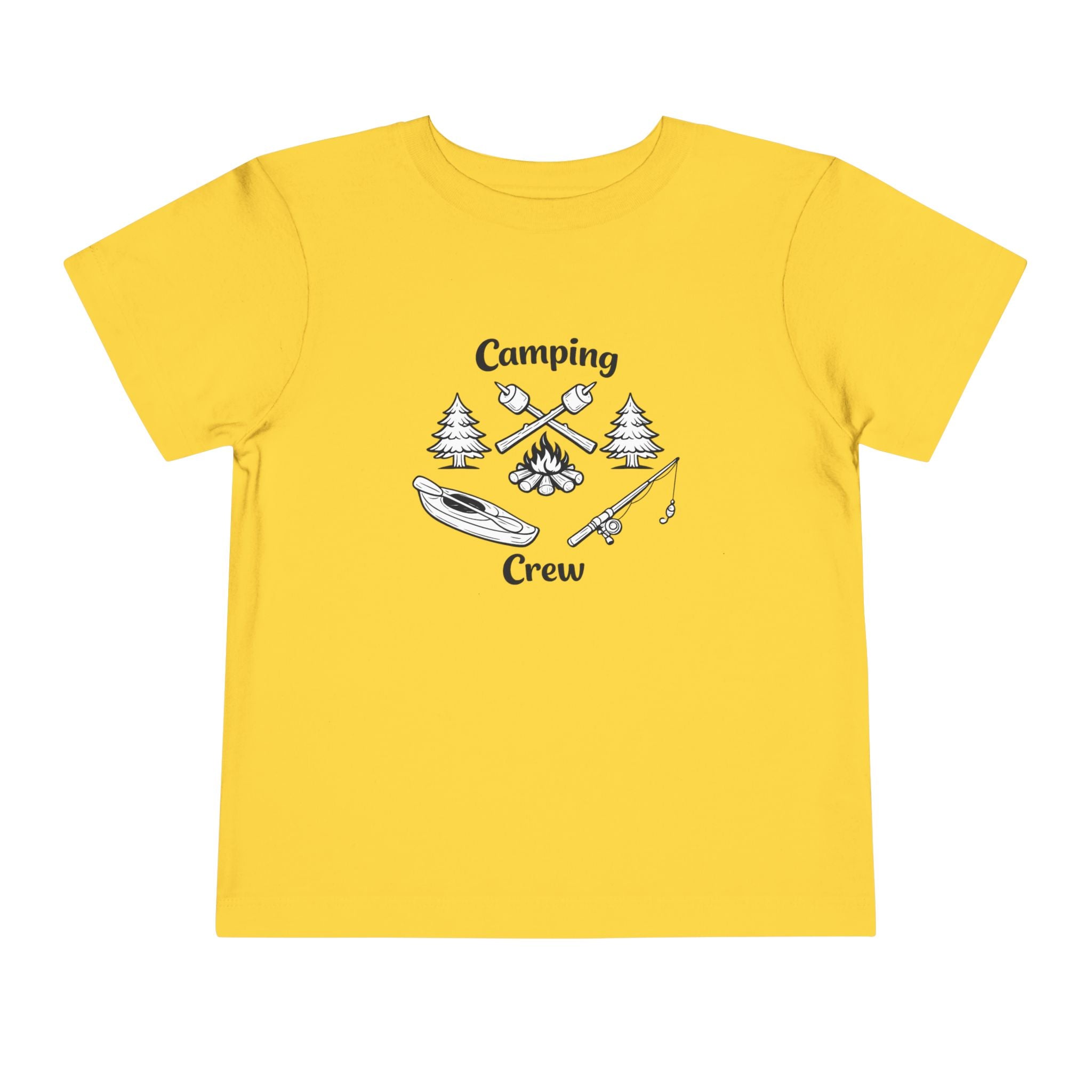 Camping Crew Toddler Tee | Kids Outdoor Camping Shirt, Kayak Fishing Bonfire Design