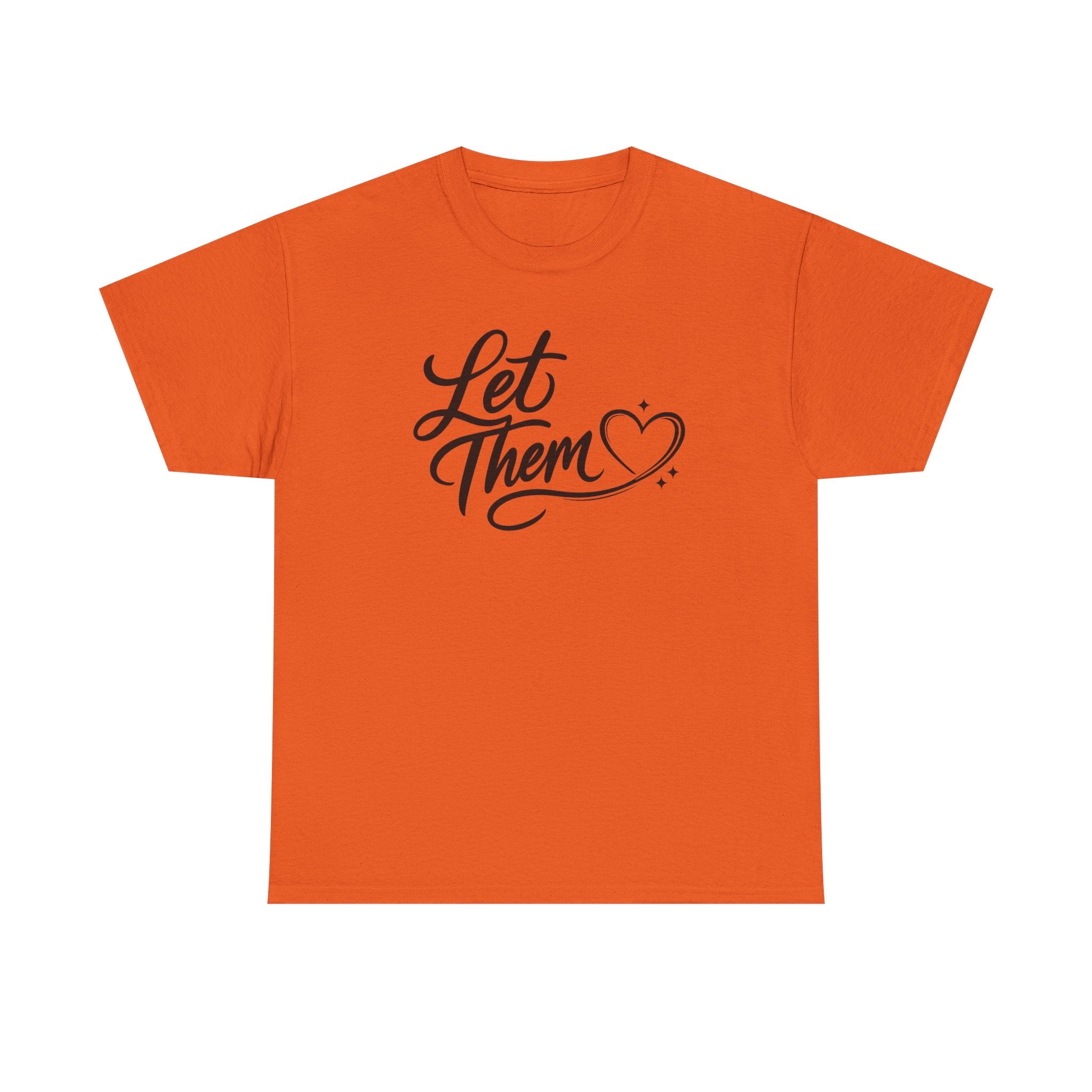 Let Them Script Heart T-Shirt | Handlettered Typography, Minimal Tee