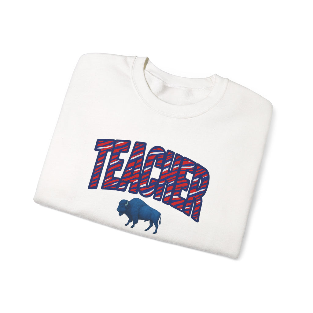 Teacher buffalo plaid arch Sweatshirt | Teacher crewneck