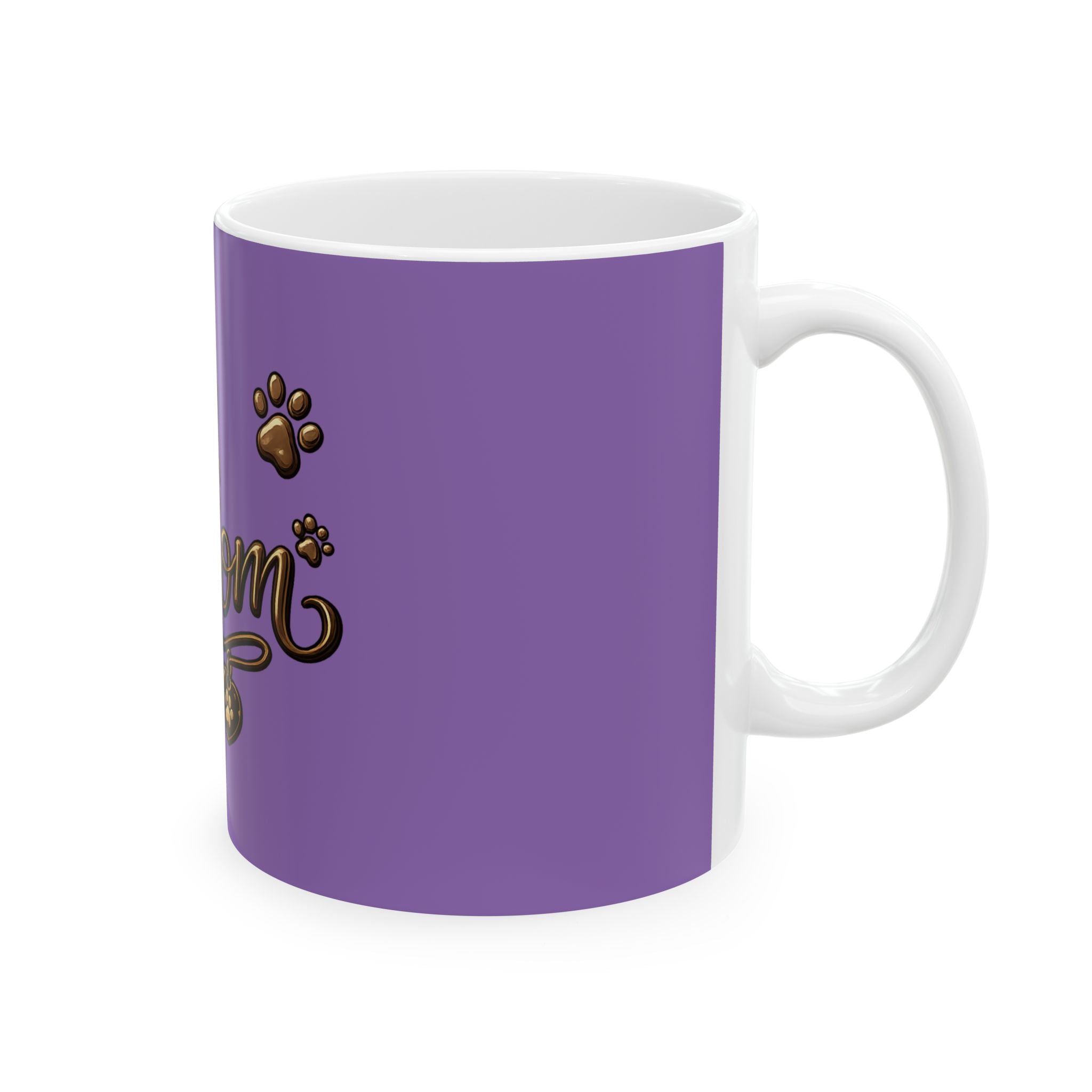 Dog Mom mug | Ceramic coffee cup with paw print design