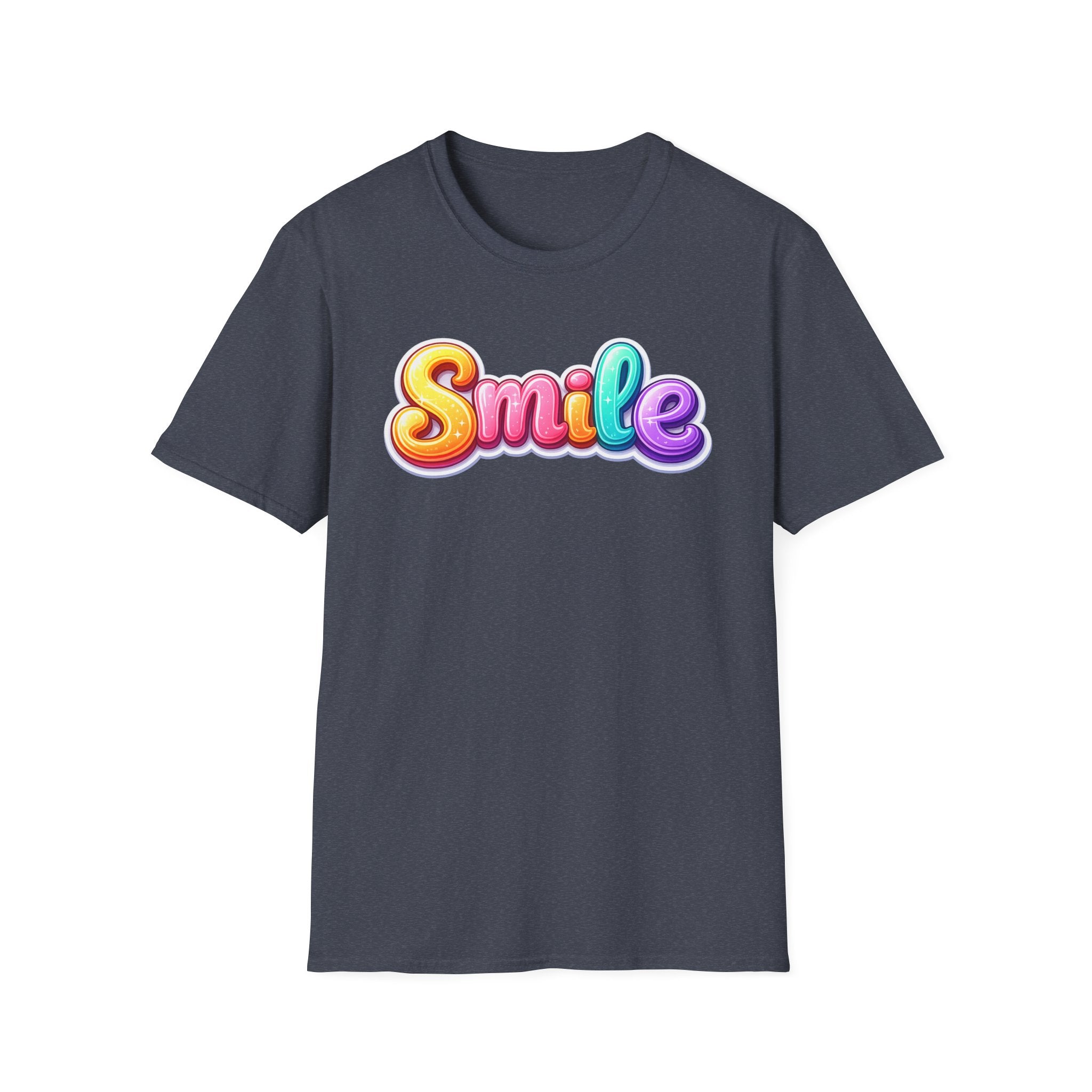 Smile colorful bubble text T-Shirt | rainbow typography