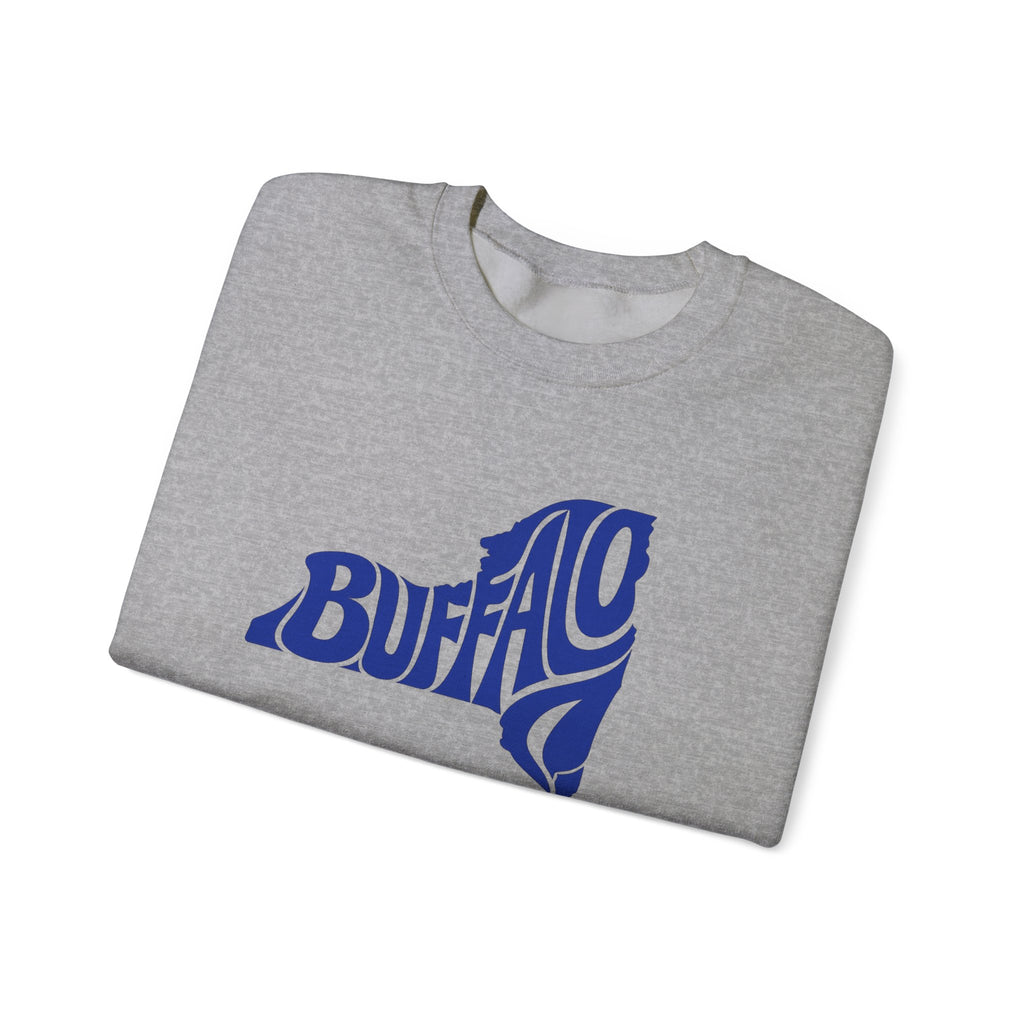 There's Only One NY team Buffalo outline script Crewneck | NY map sweatshirt