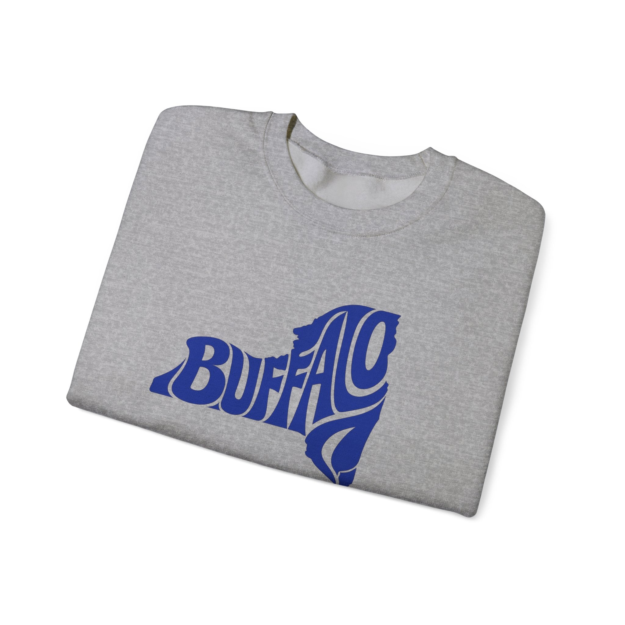 There's Only One NY team Buffalo outline script Crewneck | NY map sweatshirt