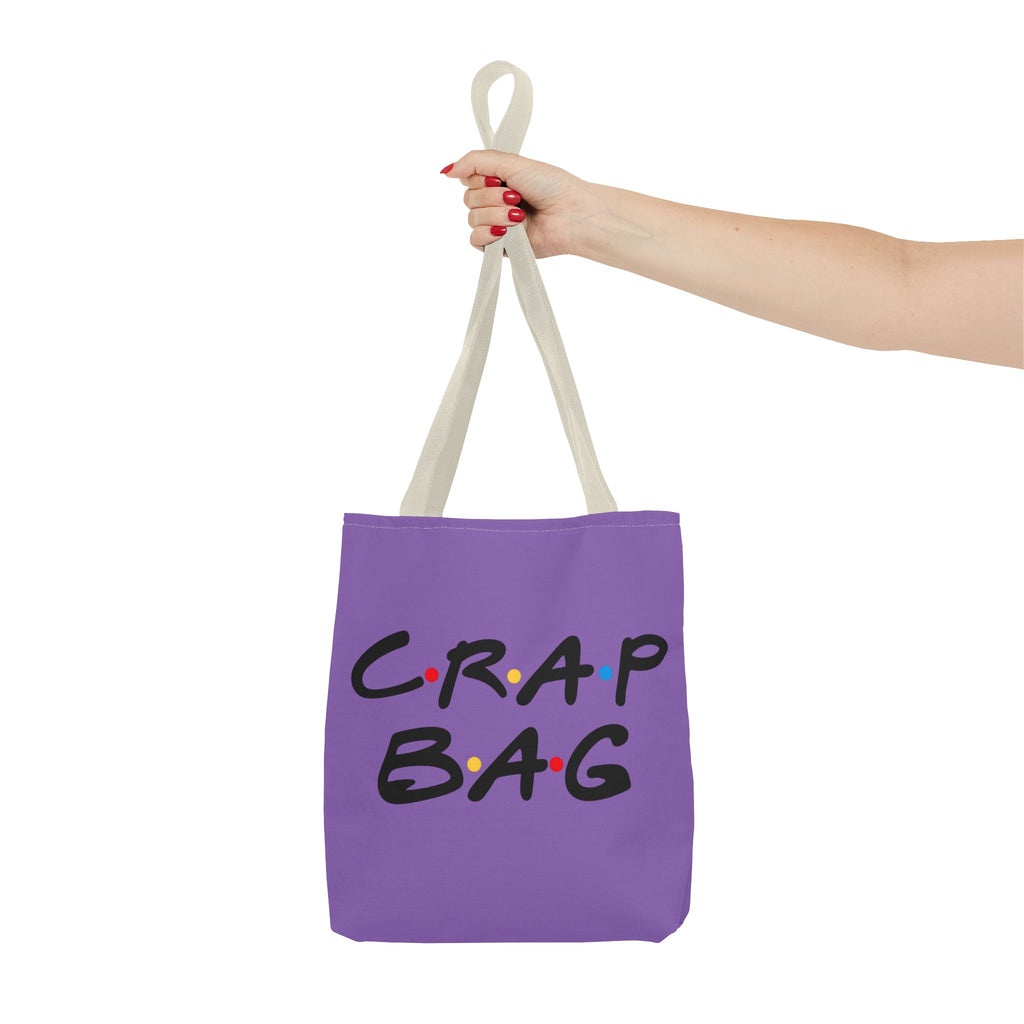Friends Crap Bag Tote Bag | Purple All-Over Print Tote