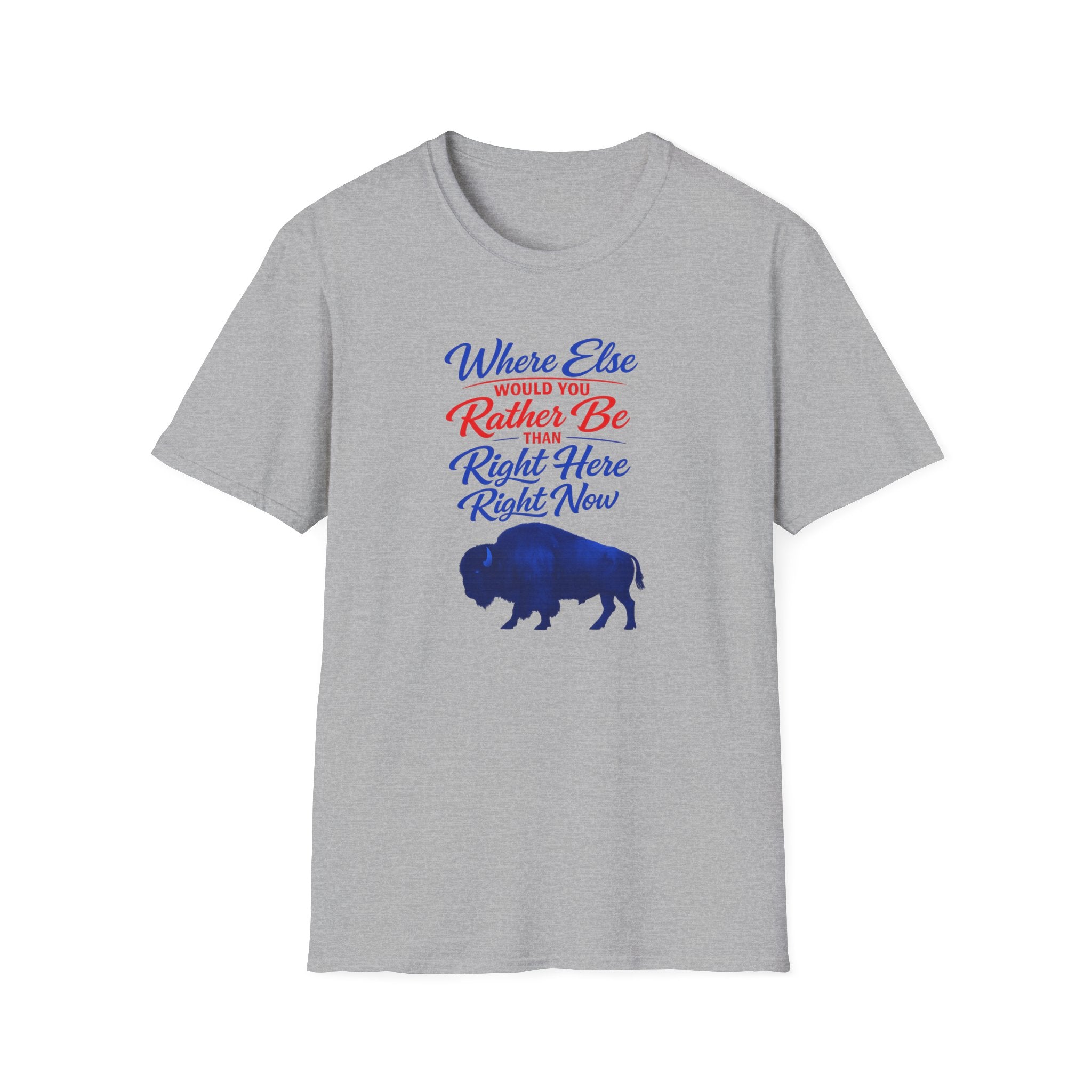 Where Else Would You Rather Be Right Here Right Now Buffalo T-Shirt | Buffalo Silhouette Tee