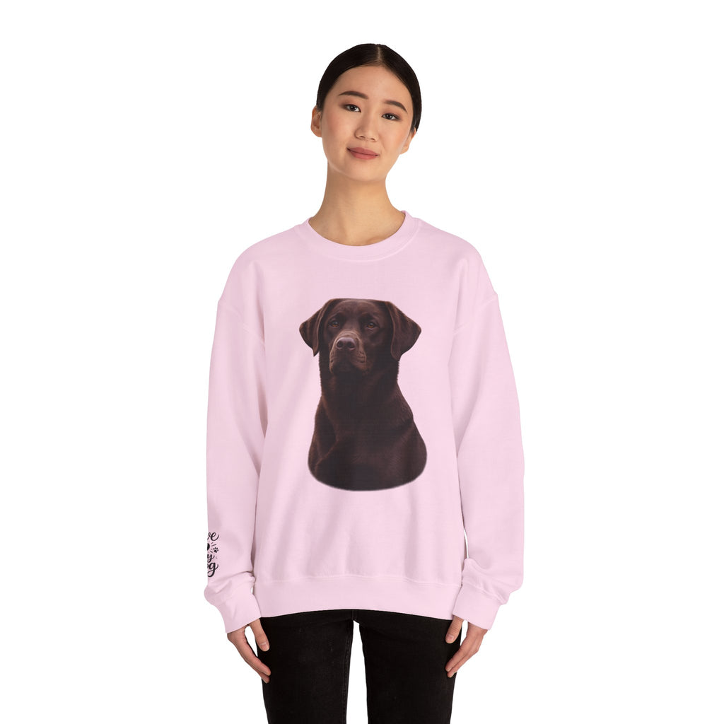 Chocolate Labrador Portrait Sweatshirt | Dog Face Crewneck