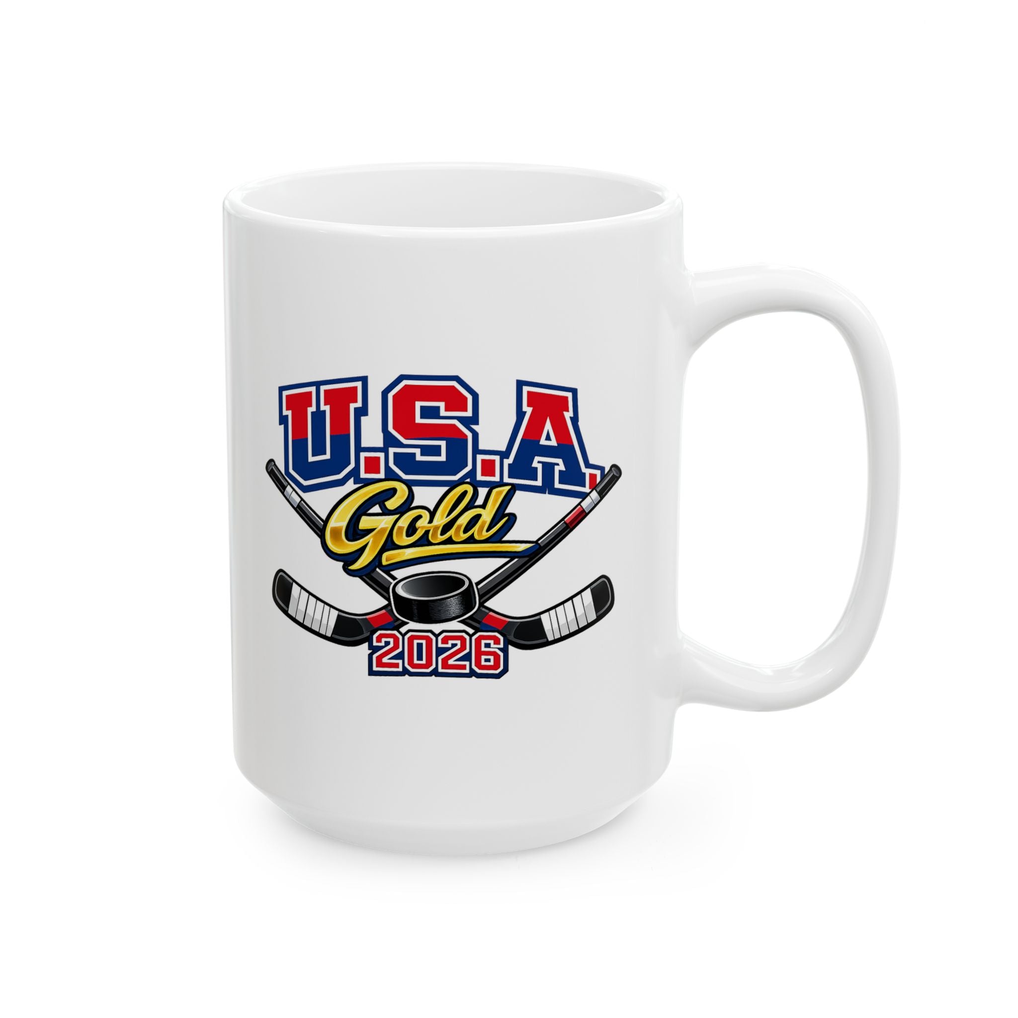 Hockey USA 2026 Ceramic Mug - USA Hockey Logo Coffee Cup (11oz & 15oz)