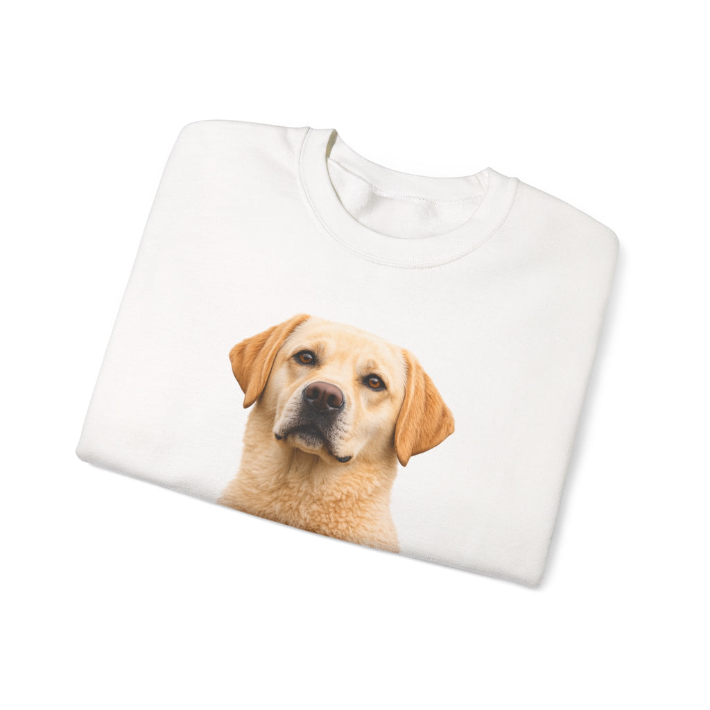 Yellow Labrador Retriever Portrait Sweatshirt | Dog Face Crewneck