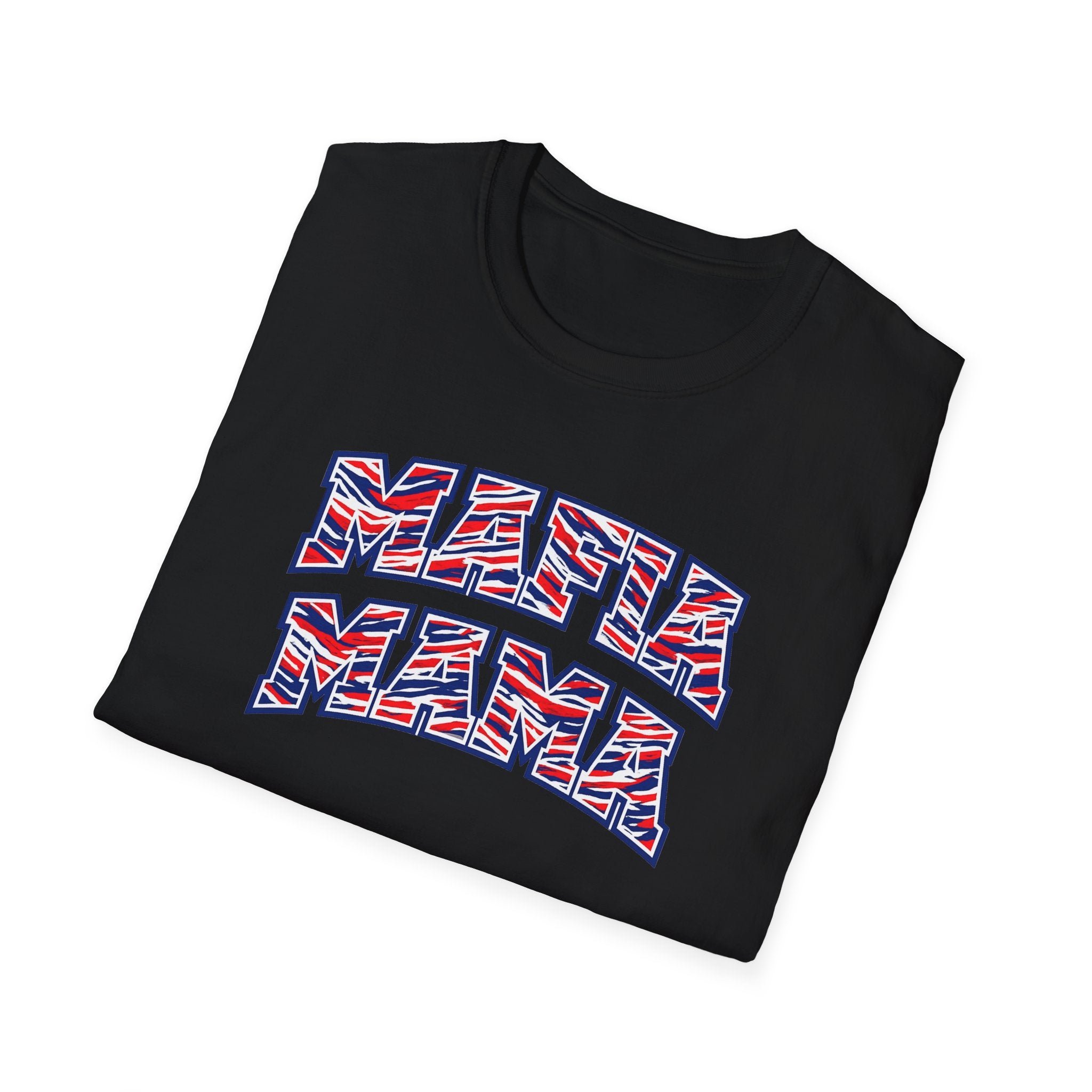 Mama Mafia Graphic Tee —  Red White Blue 'Mafia Mama' Street-Style T-Shirt