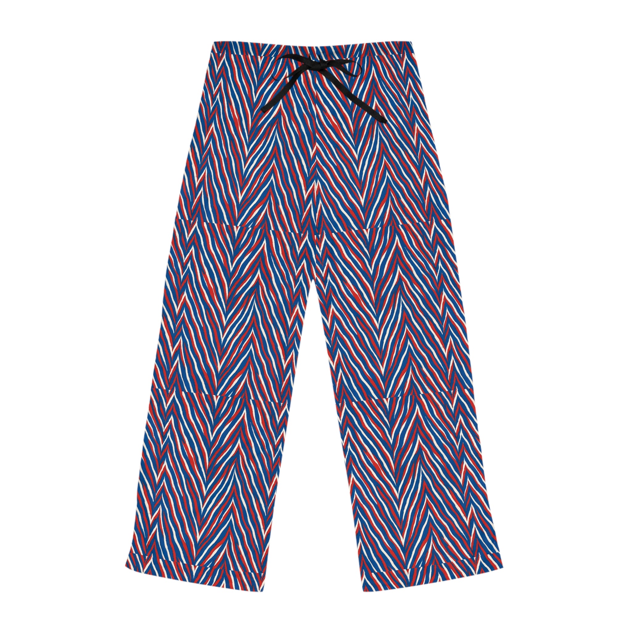 Red Blue Chevron Stripe Pajama Pants