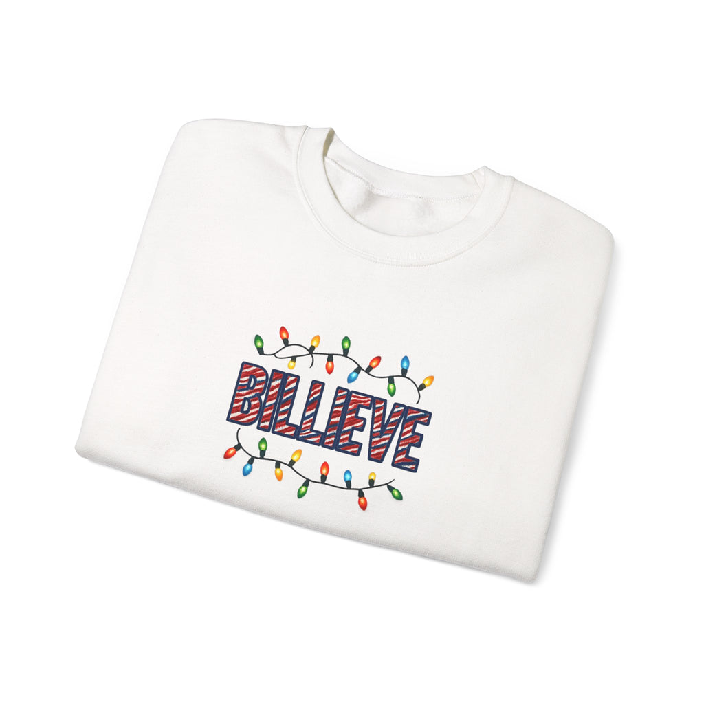Billieve Christmas Lights Sweatshirt | Holiday Believe Crewneck