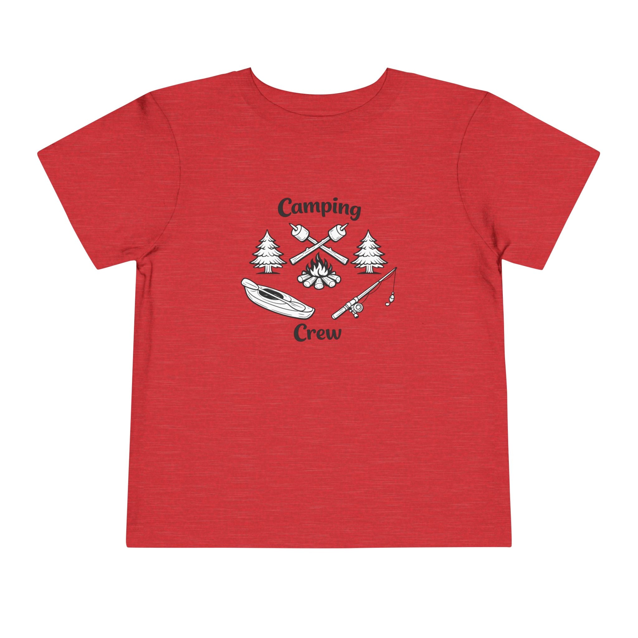 Camping Crew Toddler Tee | Kids Outdoor Camping Shirt, Kayak Fishing Bonfire Design