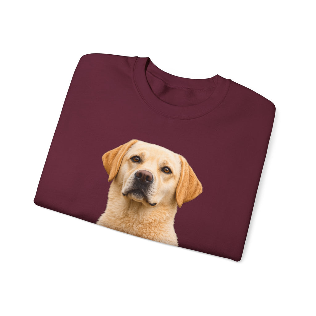 Yellow Labrador Retriever Portrait Sweatshirt | Dog Face Crewneck