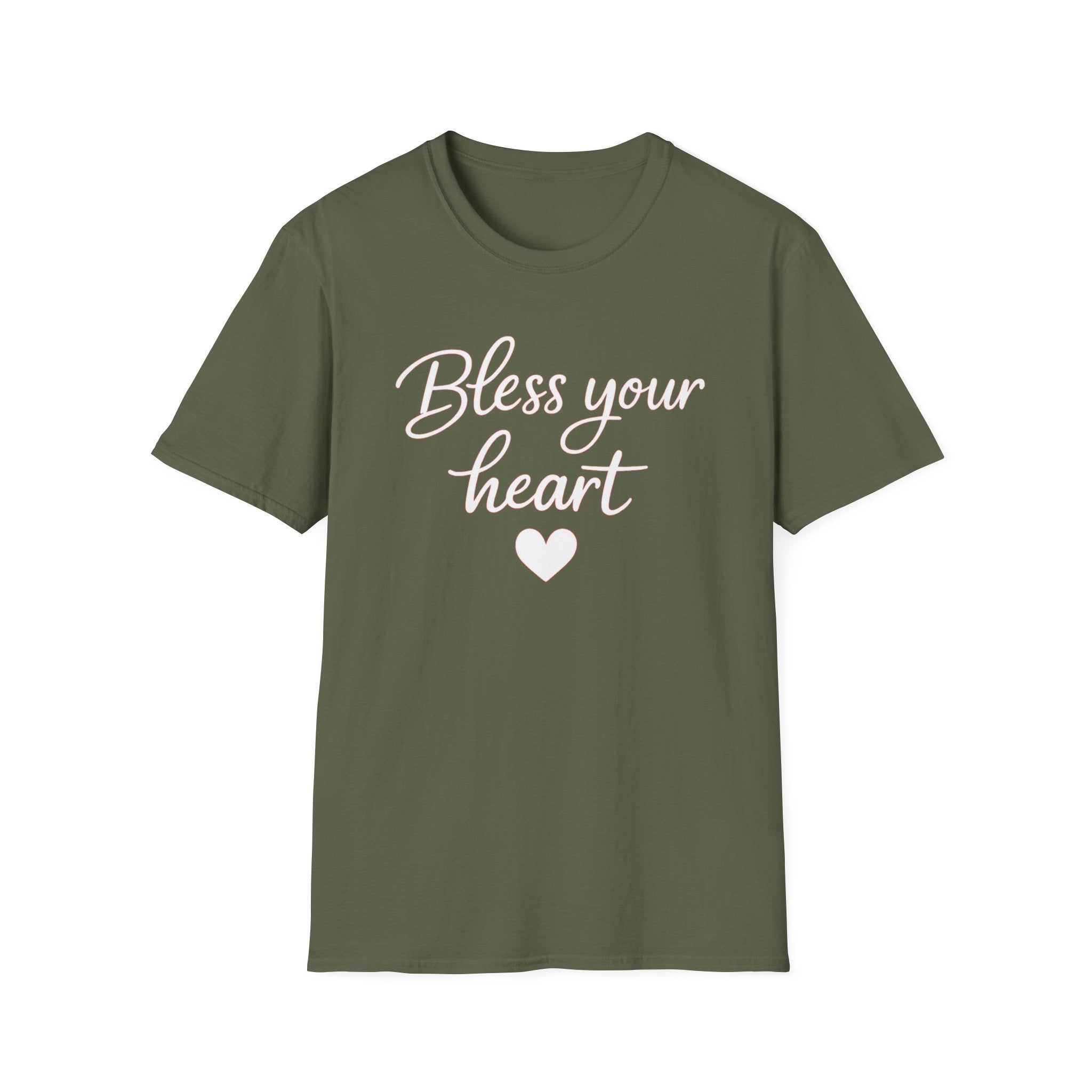 Bless Your Heart T-Shirt | Southern Phrase, Script Heart Design