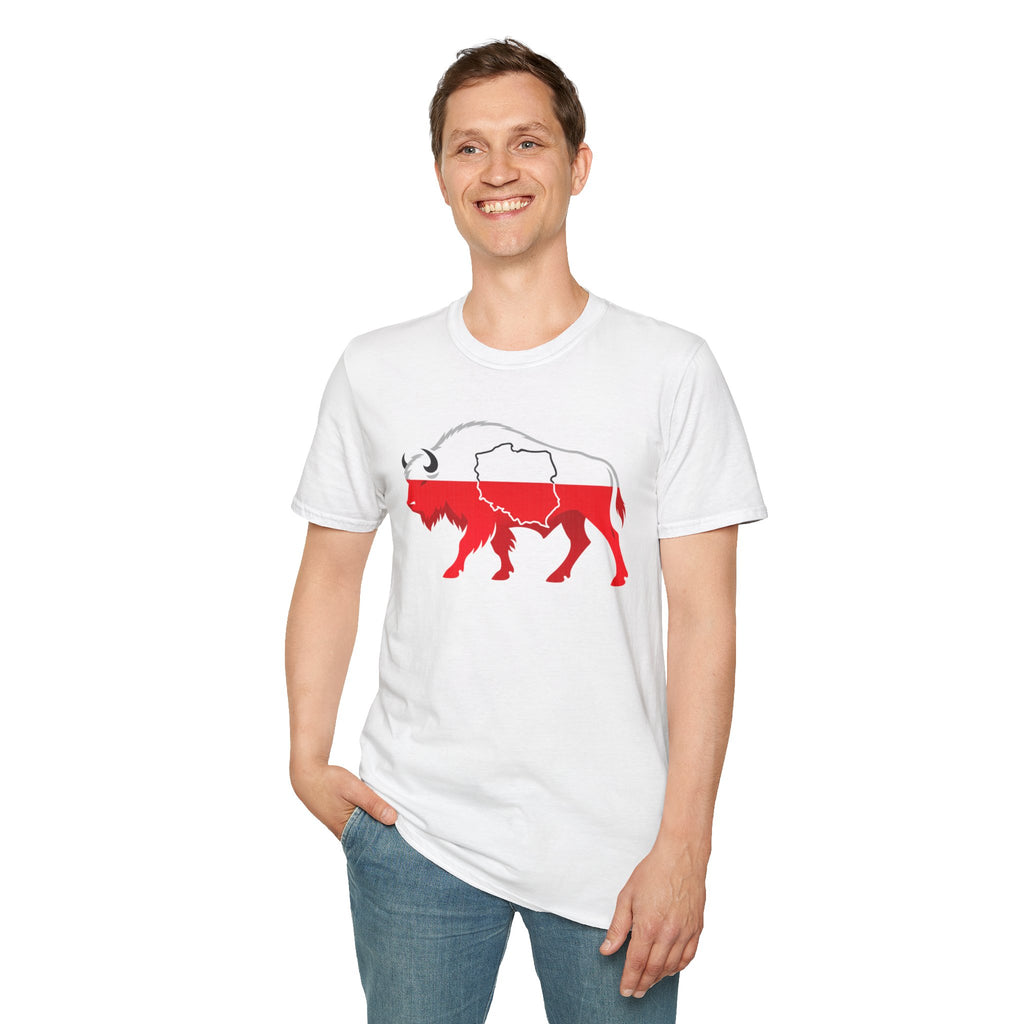 Poland Flag Bison T-Shirt — Polish Pride Buffalo Tee