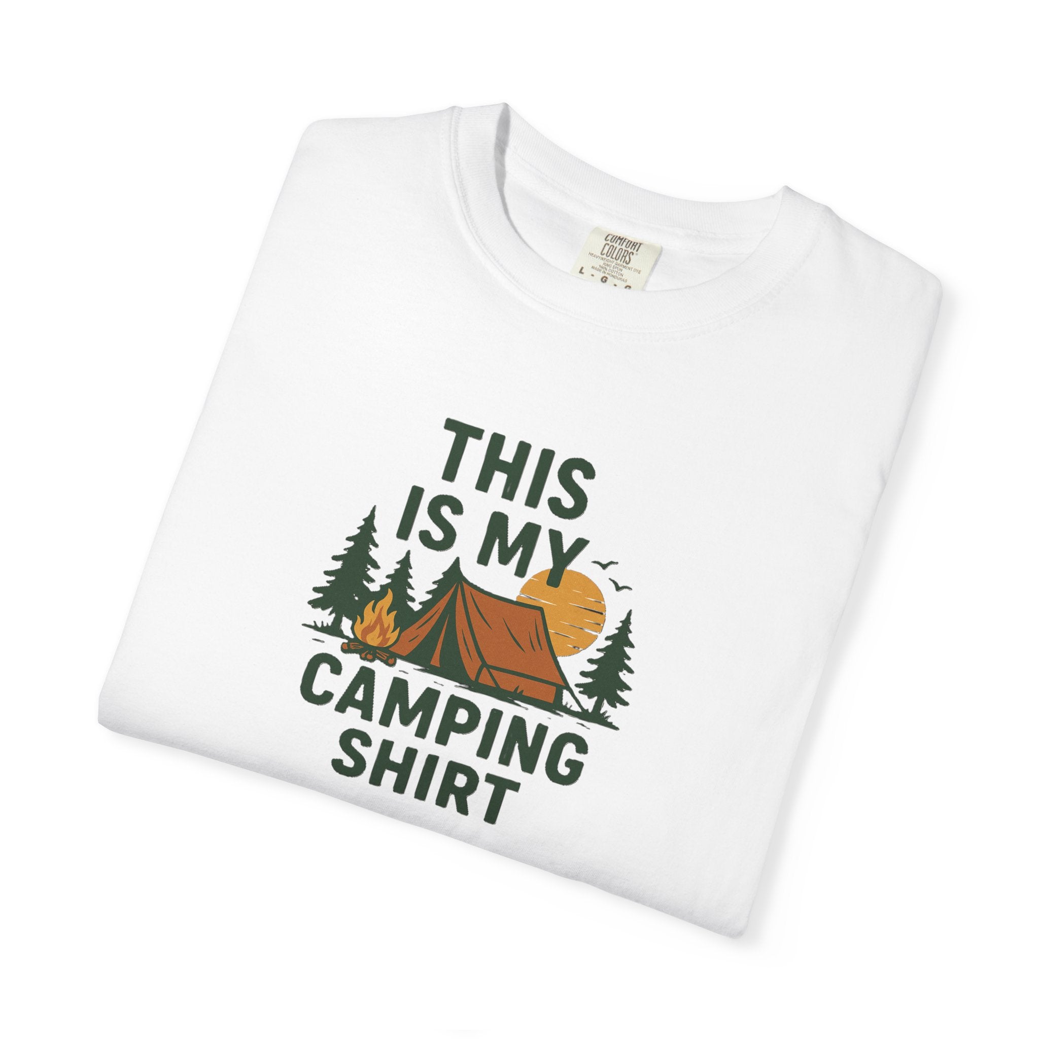 This Is My Camping Shirt T-Shirt | Camping Tent Trees Graphic Tee