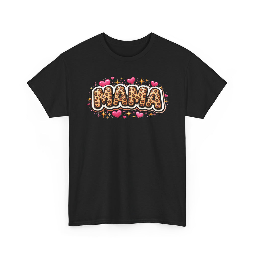 MAMA leopard print Unisex Cotton Tee