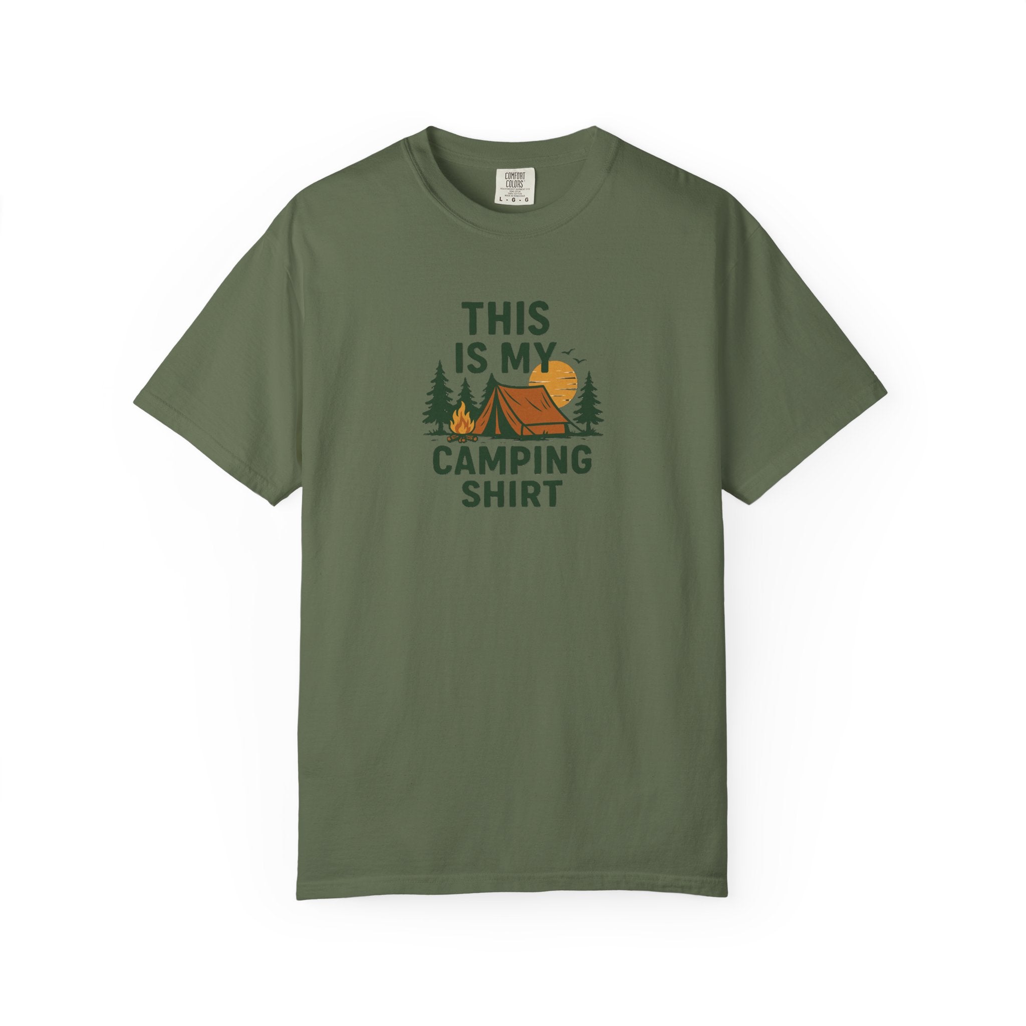 This Is My Camping Shirt T-Shirt | Camping Tent Trees Graphic Tee