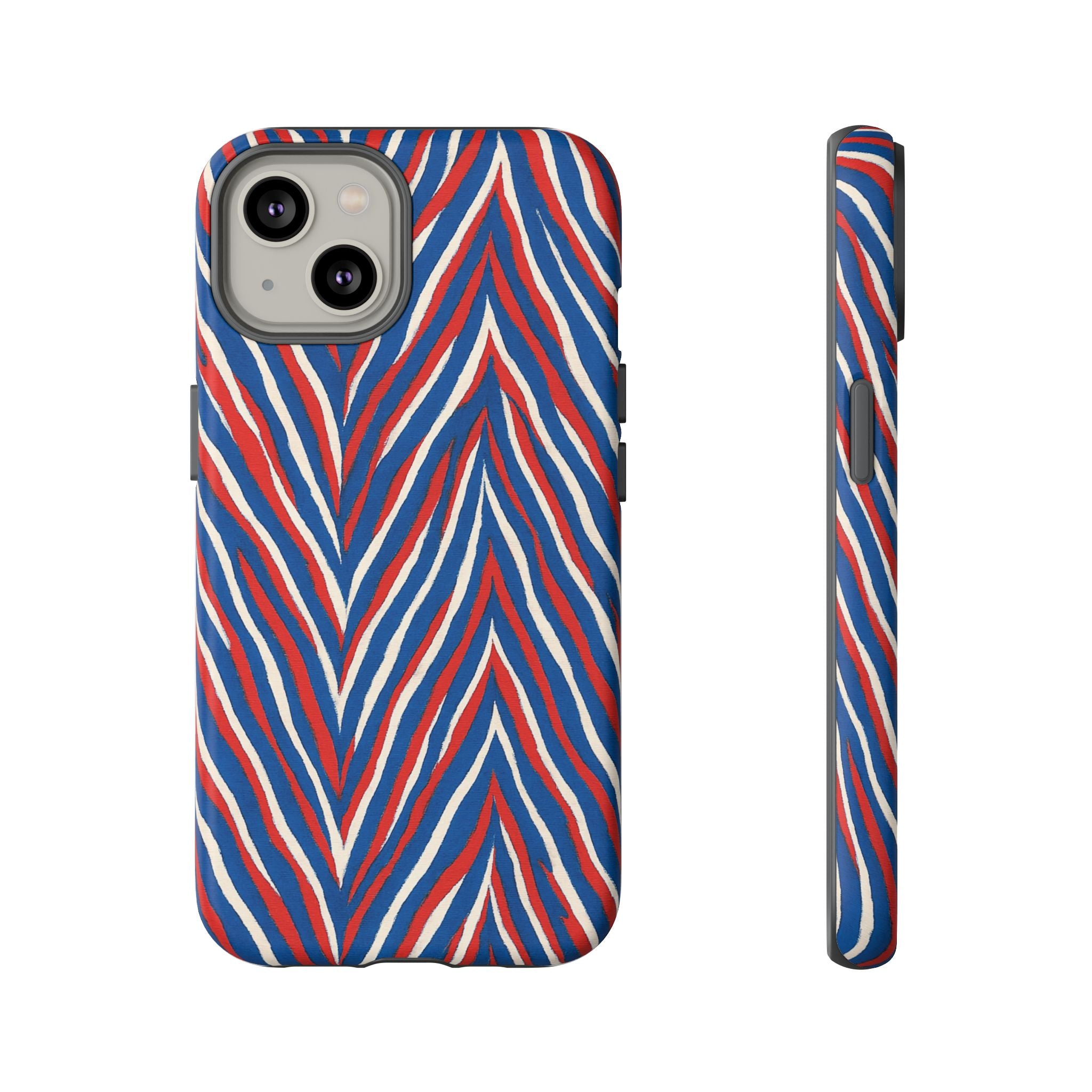 Red White Blue Zebra Stripe Tough Case | Patriotic Phone Cover
