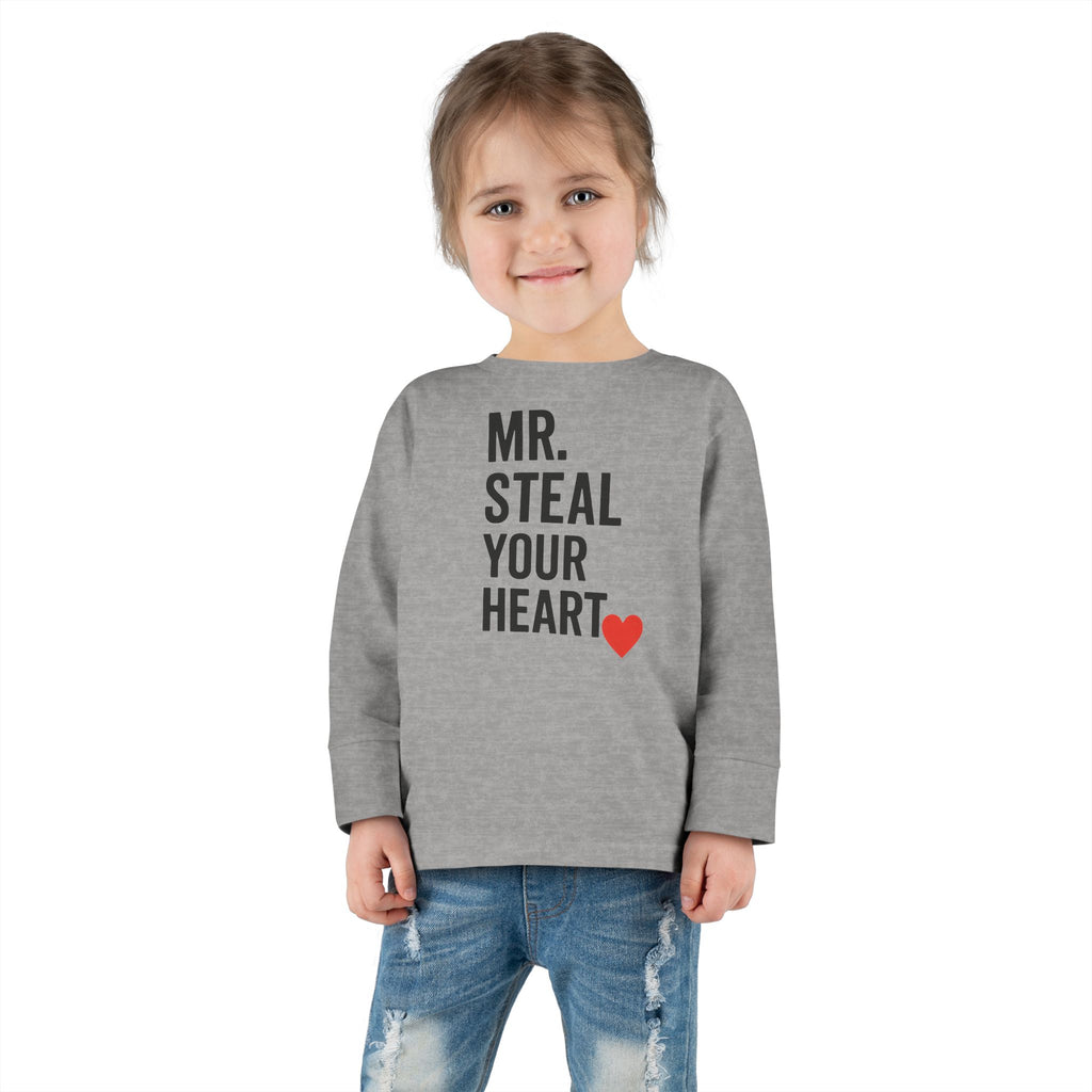 Mr. Steal Your Heart Toddler Long Sleeve Tee