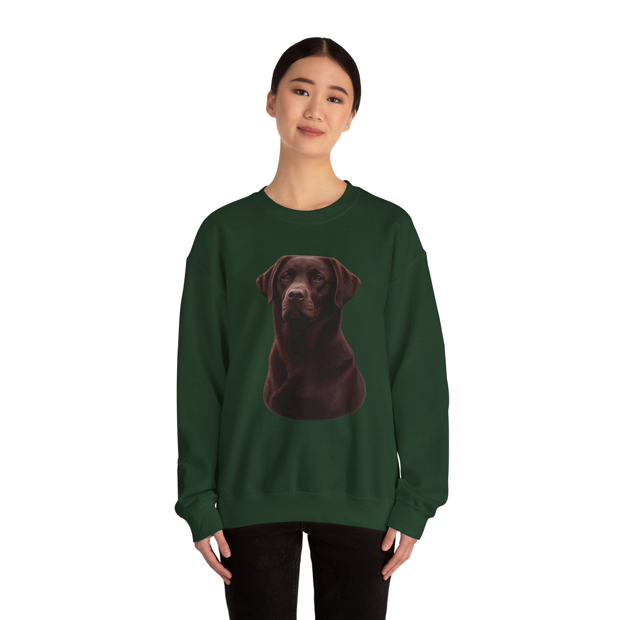 Chocolate Labrador Portrait Sweatshirt | Dog Face Crewneck