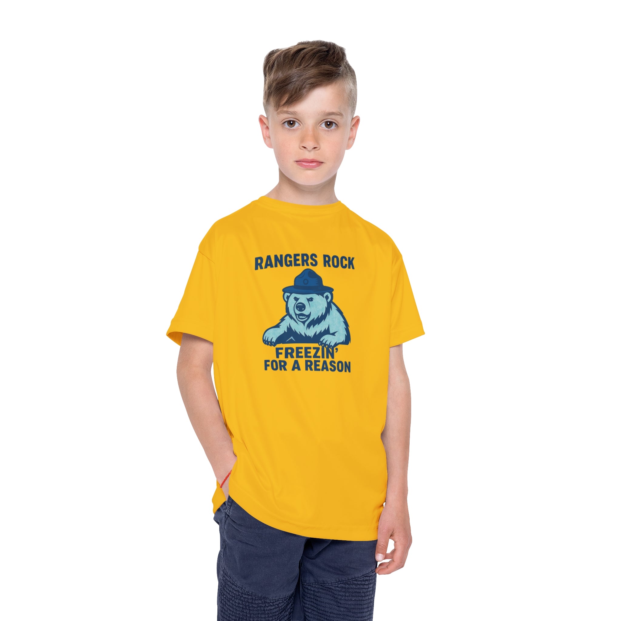 Kids Jersey — 'Rangers Rock: Freezin' for a Reason' Polar Bear Sports Tee