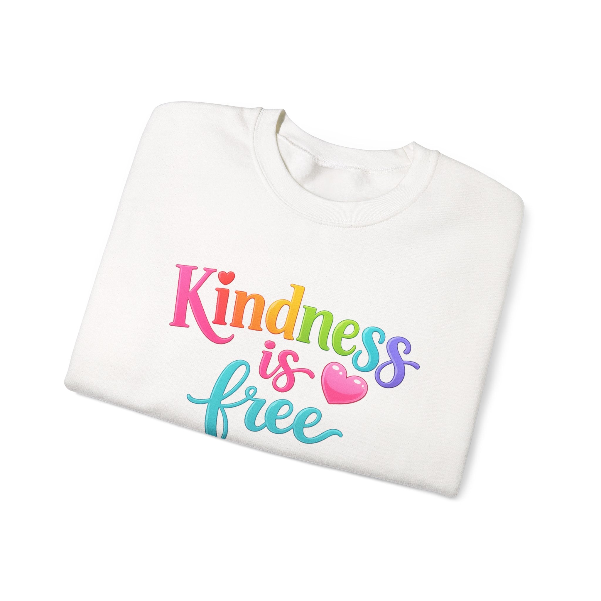Kindness is Free sweatshirt | Crewneck, Rainbow Script