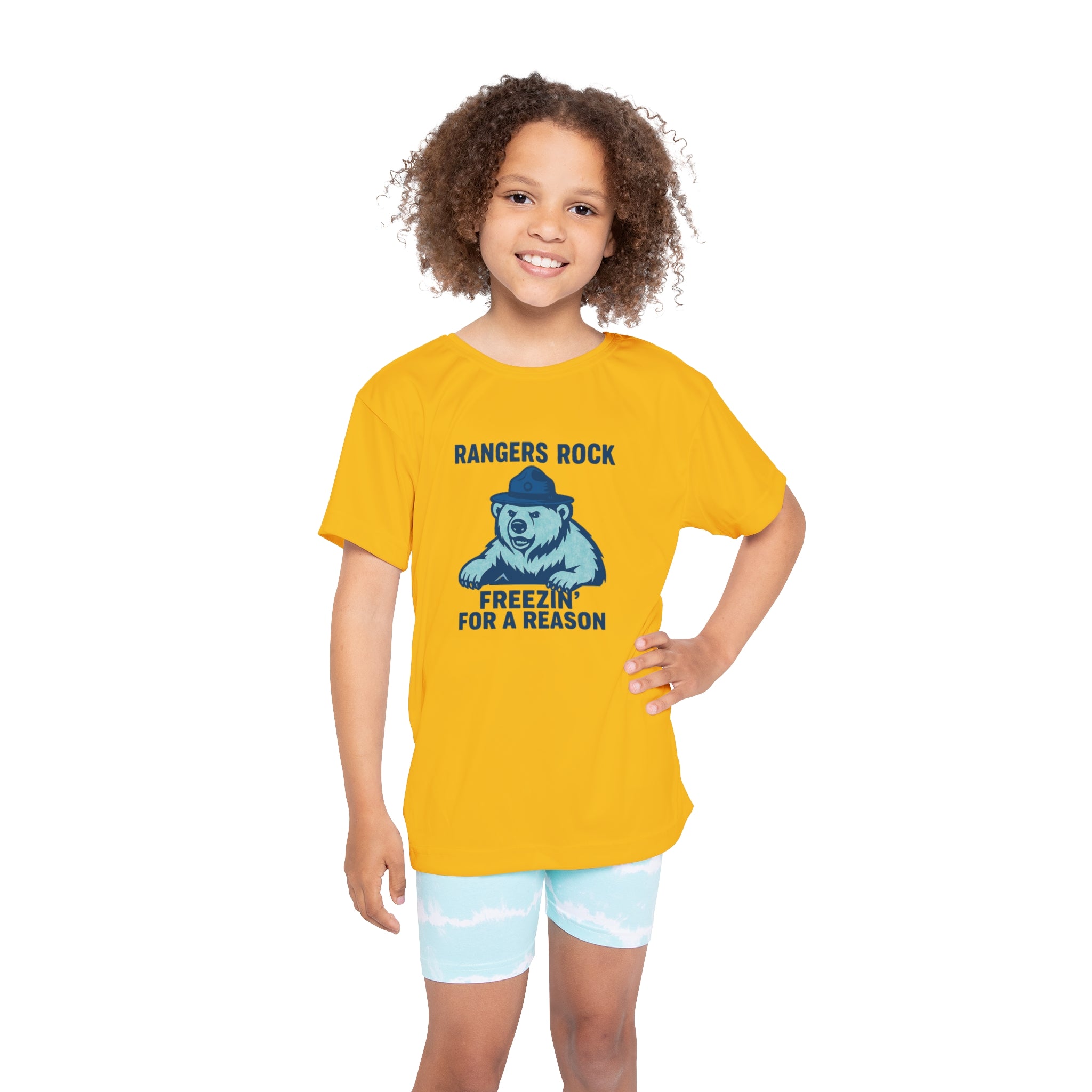 Kids Jersey — 'Rangers Rock: Freezin' for a Reason' Polar Bear Sports Tee