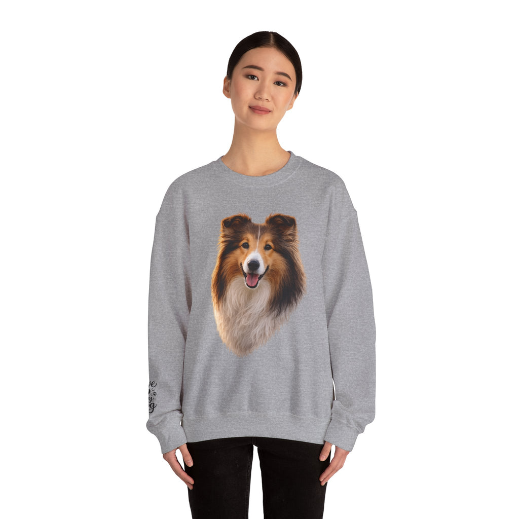 Smiling Collie Crewneck Sweatshirt | Collie Face Pullover