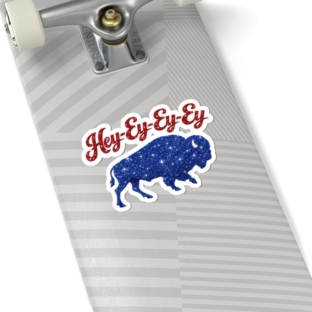 Hey-Ey-Ey-Ey Buffalo sticker | Kiss-Cut Sticker, Americana starry bison