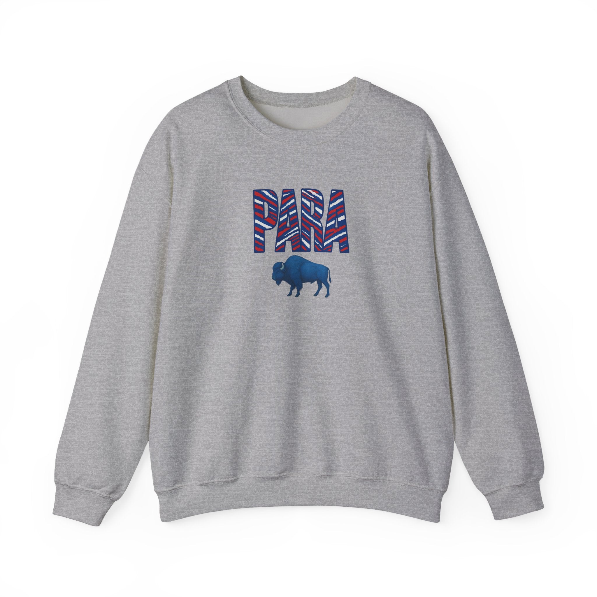 PARA buffalo graphic Sweatshirt | striped text buffalo silhouette