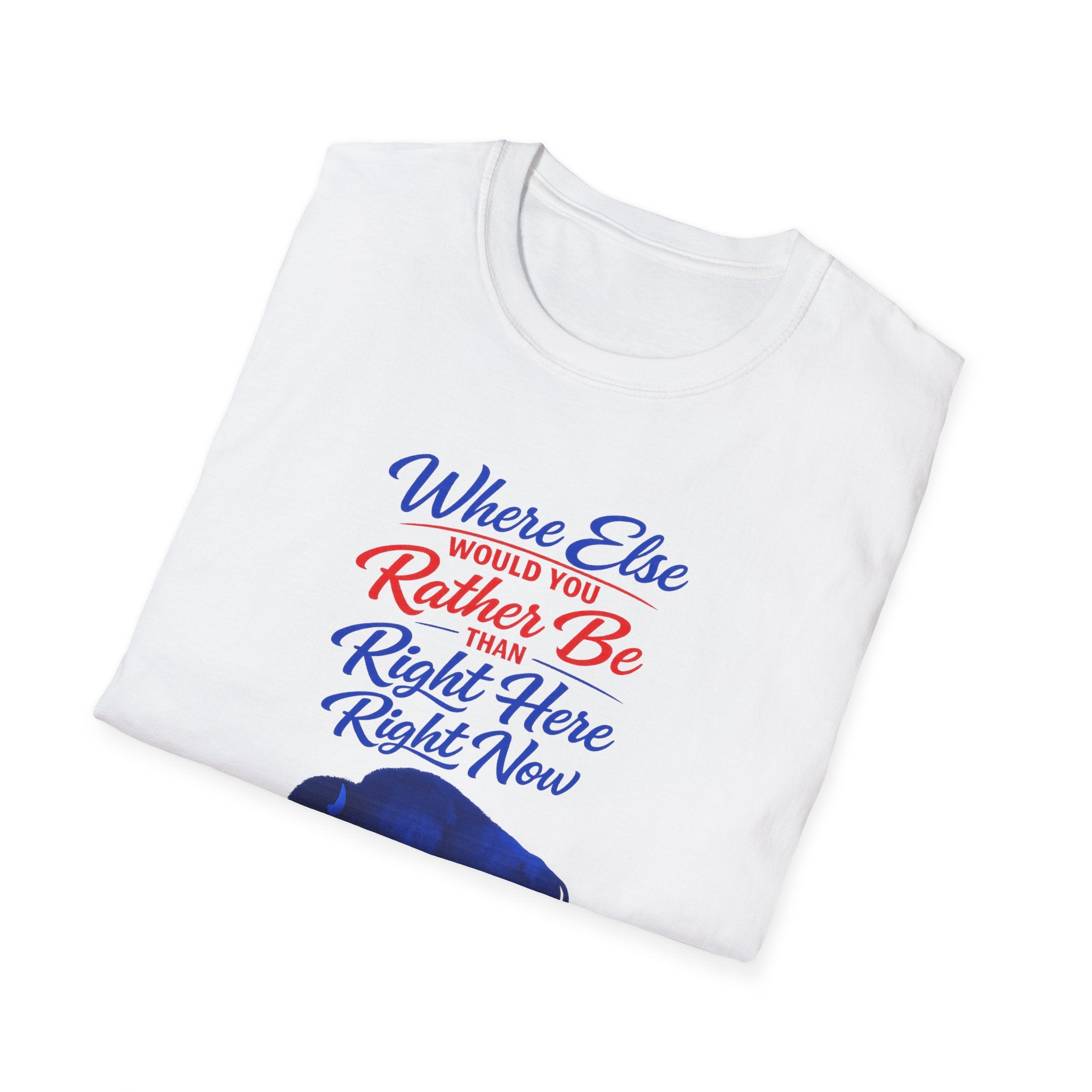Where Else Would You Rather Be Right Here Right Now Buffalo T-Shirt | Buffalo Silhouette Tee