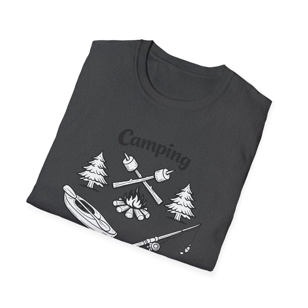 Camping Crew T-Shirt | Camping Icons, Kayak, Campfire, Fishing