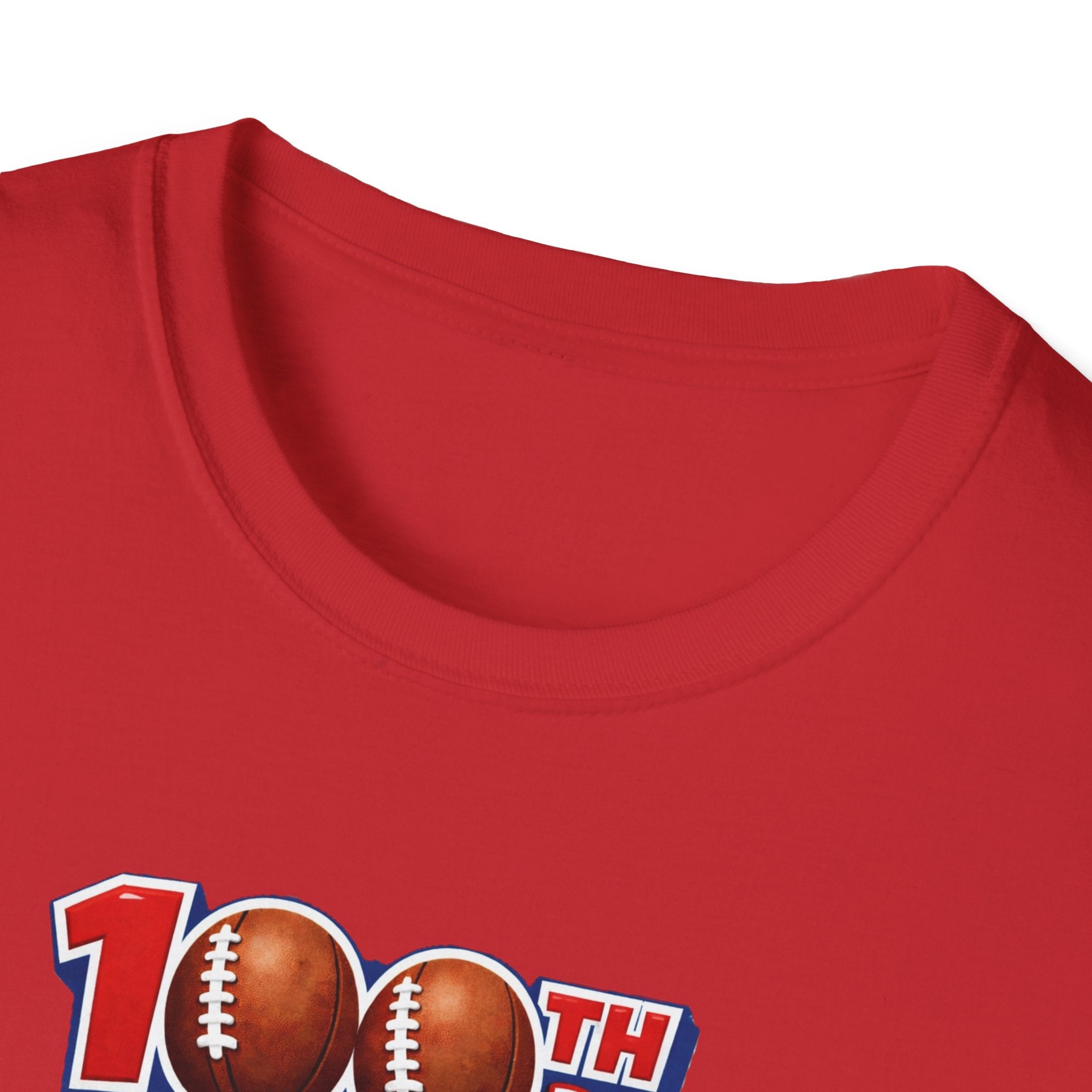 Buffalo 100th Day of School Football Mascot T-Shirt | School Celebration Tee
