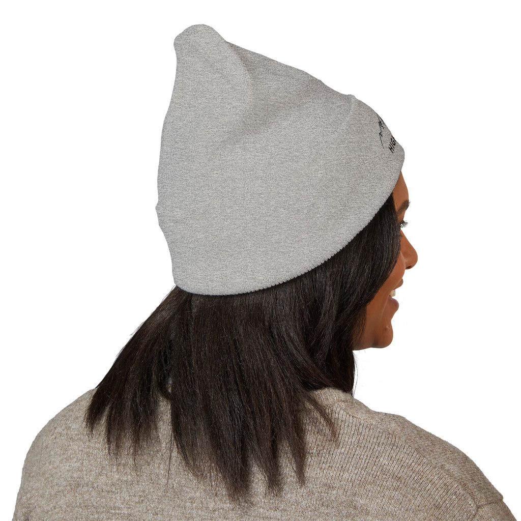 Embroidered Mountain Logo Beanie, Winter Ski Accessories, Outdoor Adventure Hat, Nature Lover Gift, Ski Trip Apparel