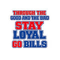 Stay Loyal Go Bills sticker | NFL Buffalo fan decal, red blue team pride