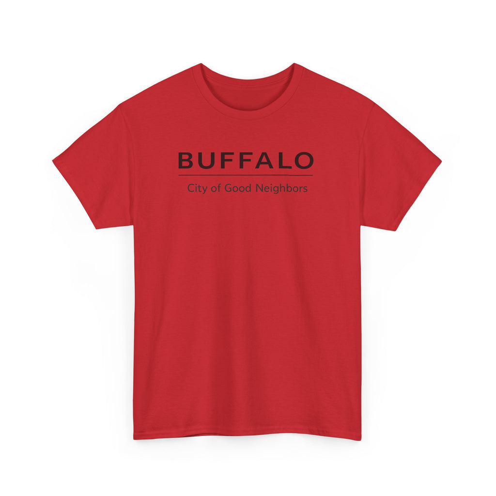 Buffalo City of Good Neighbors T-Shirt | Minimal City Text Tee