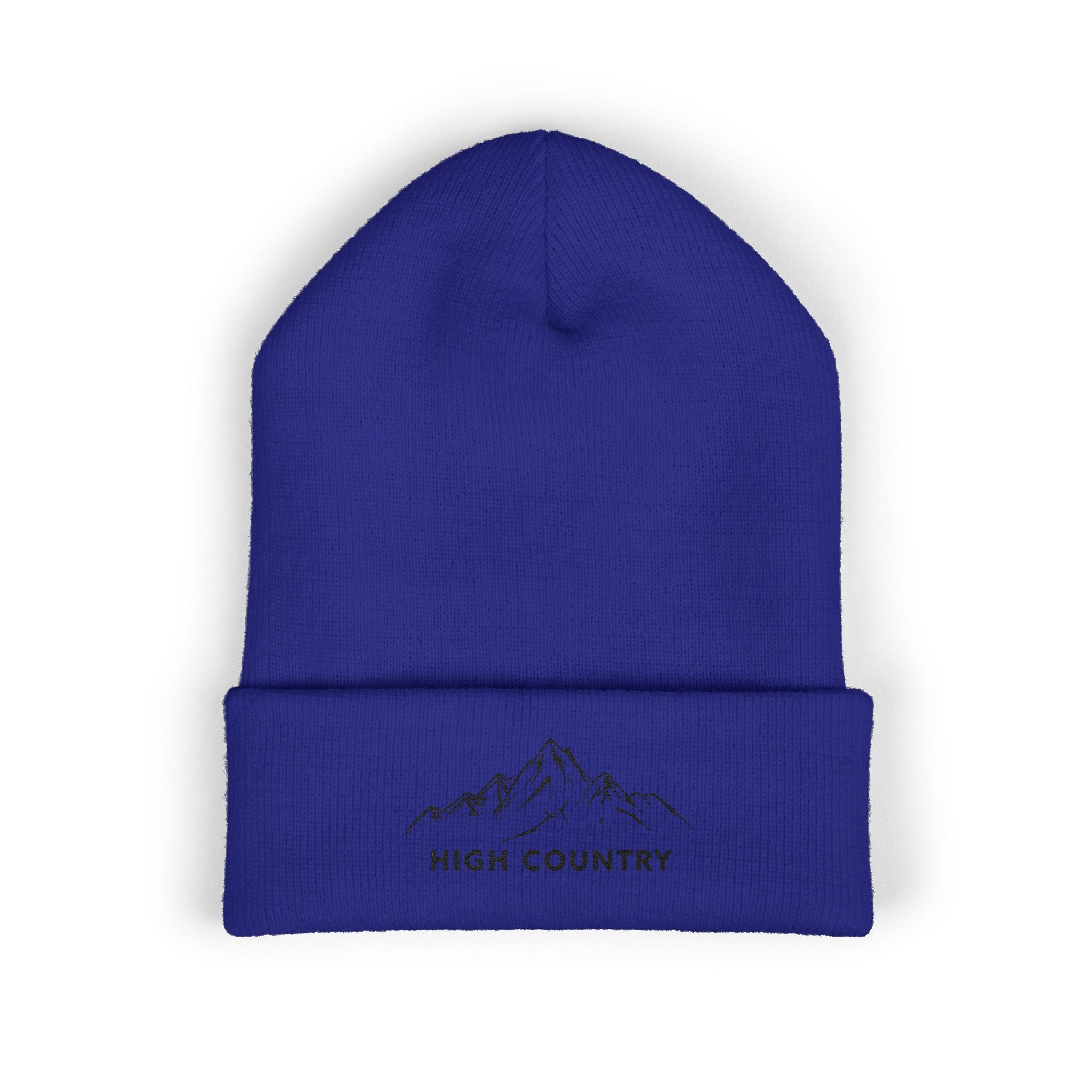 Embroidered Mountain Logo Beanie, Winter Ski Accessories, Outdoor Adventure Hat, Nature Lover Gift, Ski Trip Apparel