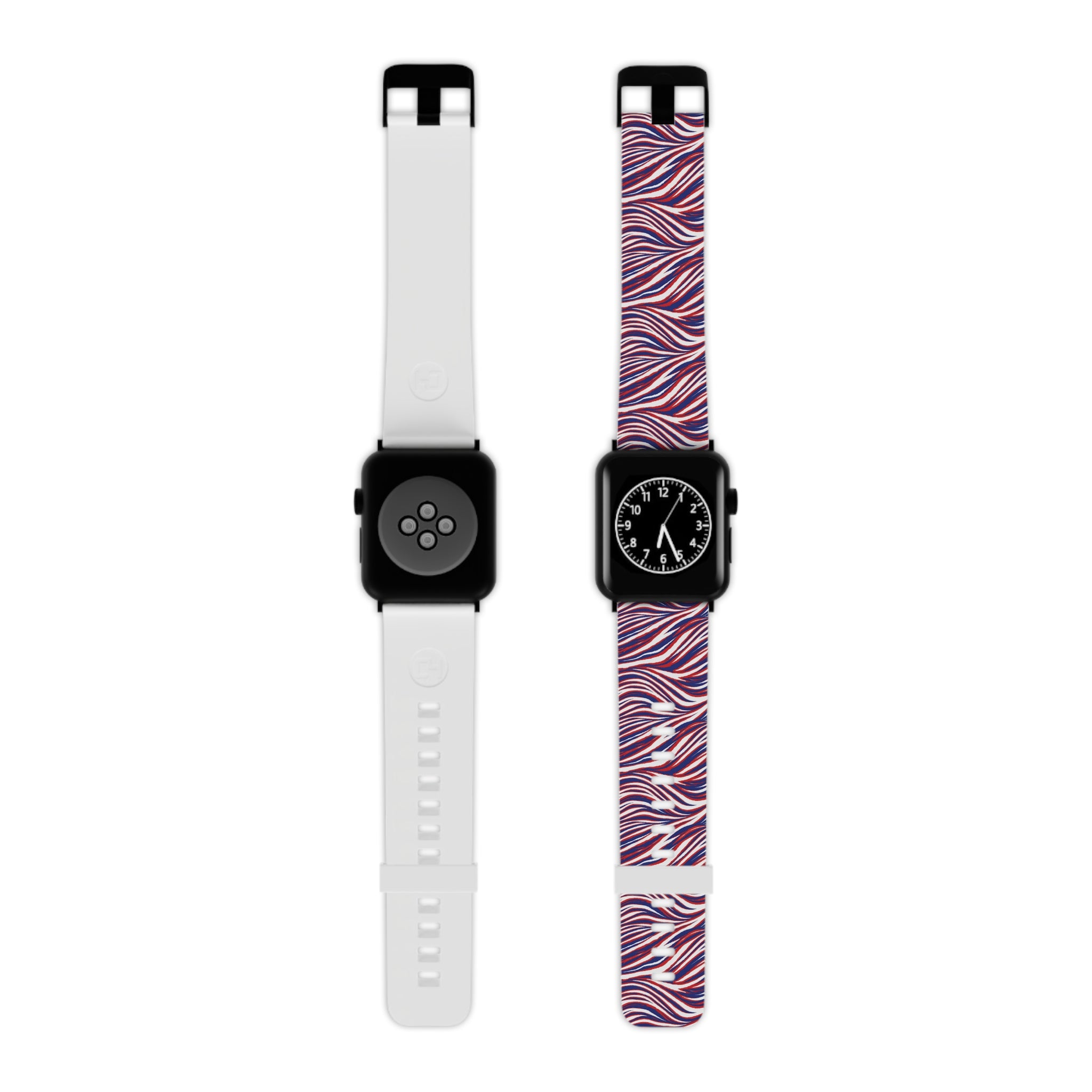 Apple Watch Band — Red, White & Blue Wavy Stripes (Patriotic Abstract)