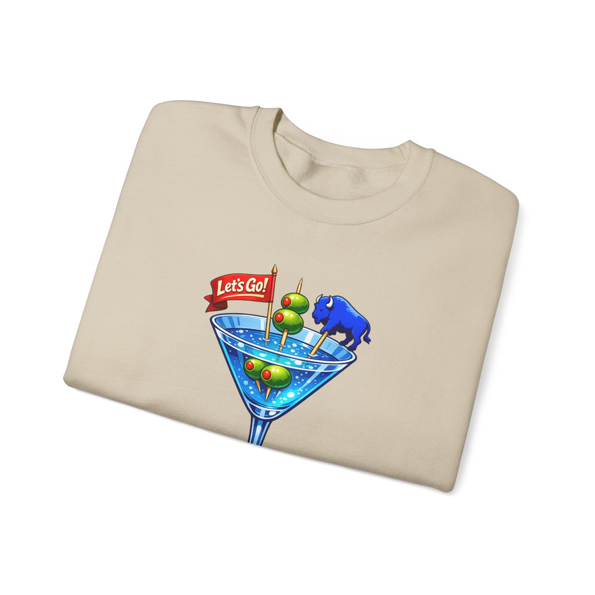 Blue Buffalo Martini Illustration Sweatshirt | Cocktail Graphic Crewneck