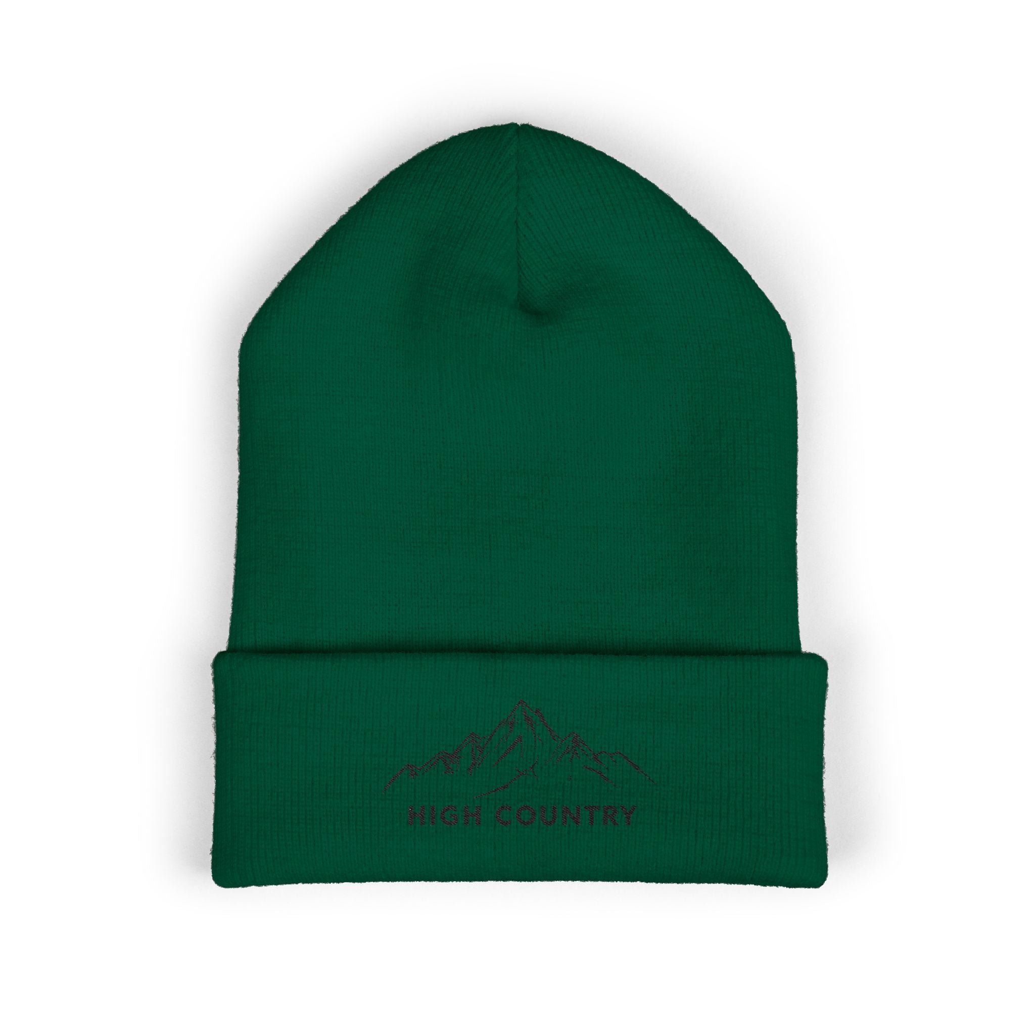 Embroidered Mountain Logo Beanie, Winter Ski Accessories, Outdoor Adventure Hat, Nature Lover Gift, Ski Trip Apparel