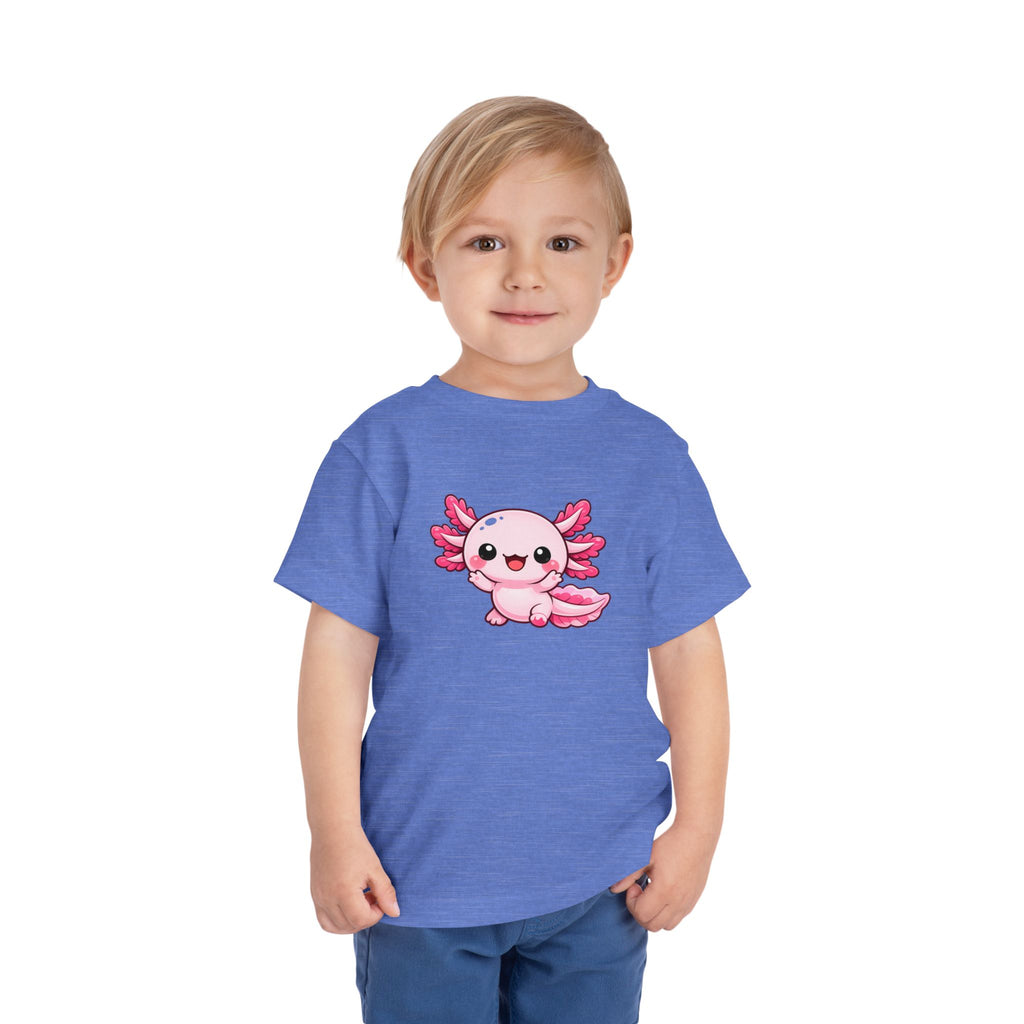 Pink Axolotl Illustration Toddler Tee | Cute Amphibian Shirt