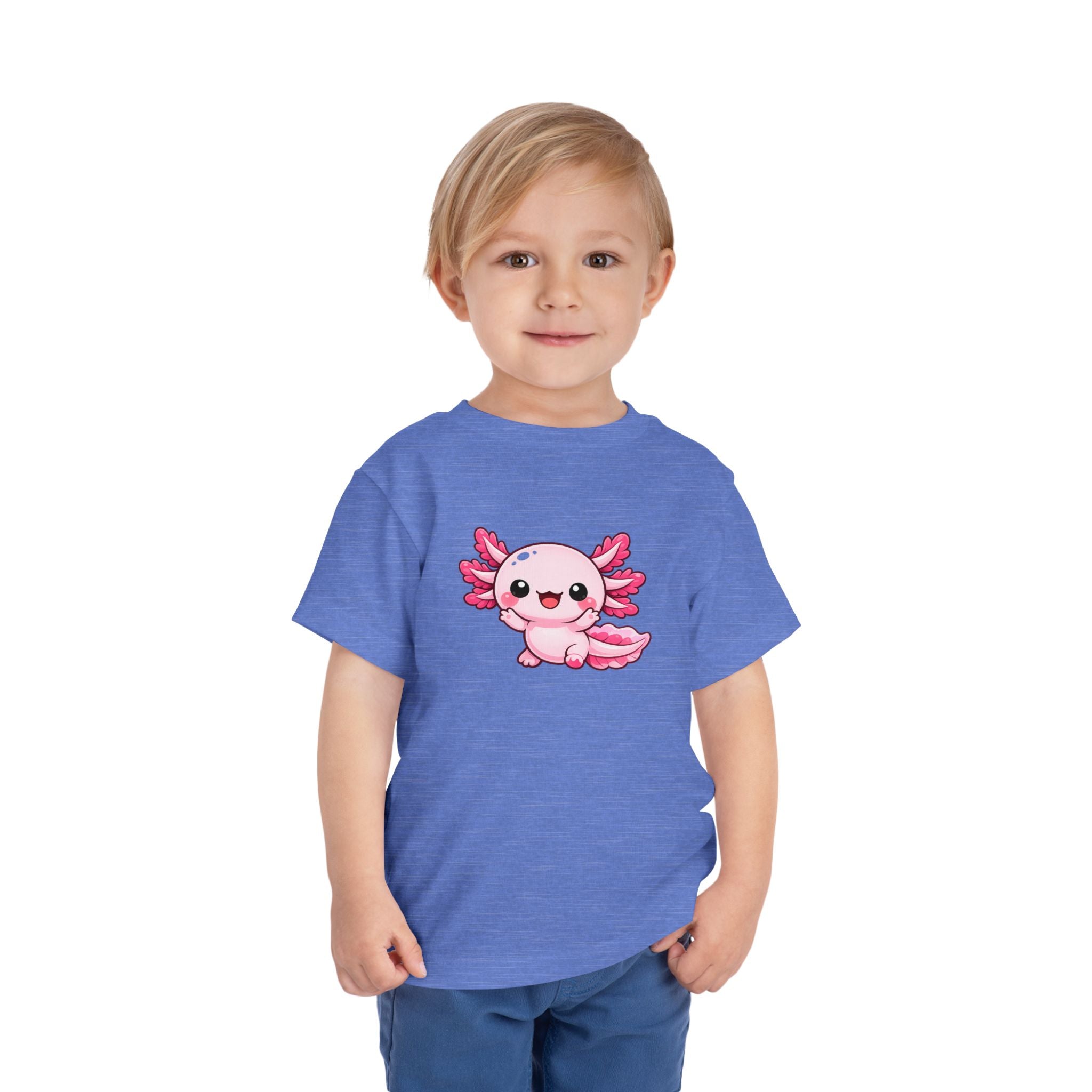 Pink Axolotl Illustration Toddler Tee | Cute Amphibian Shirt