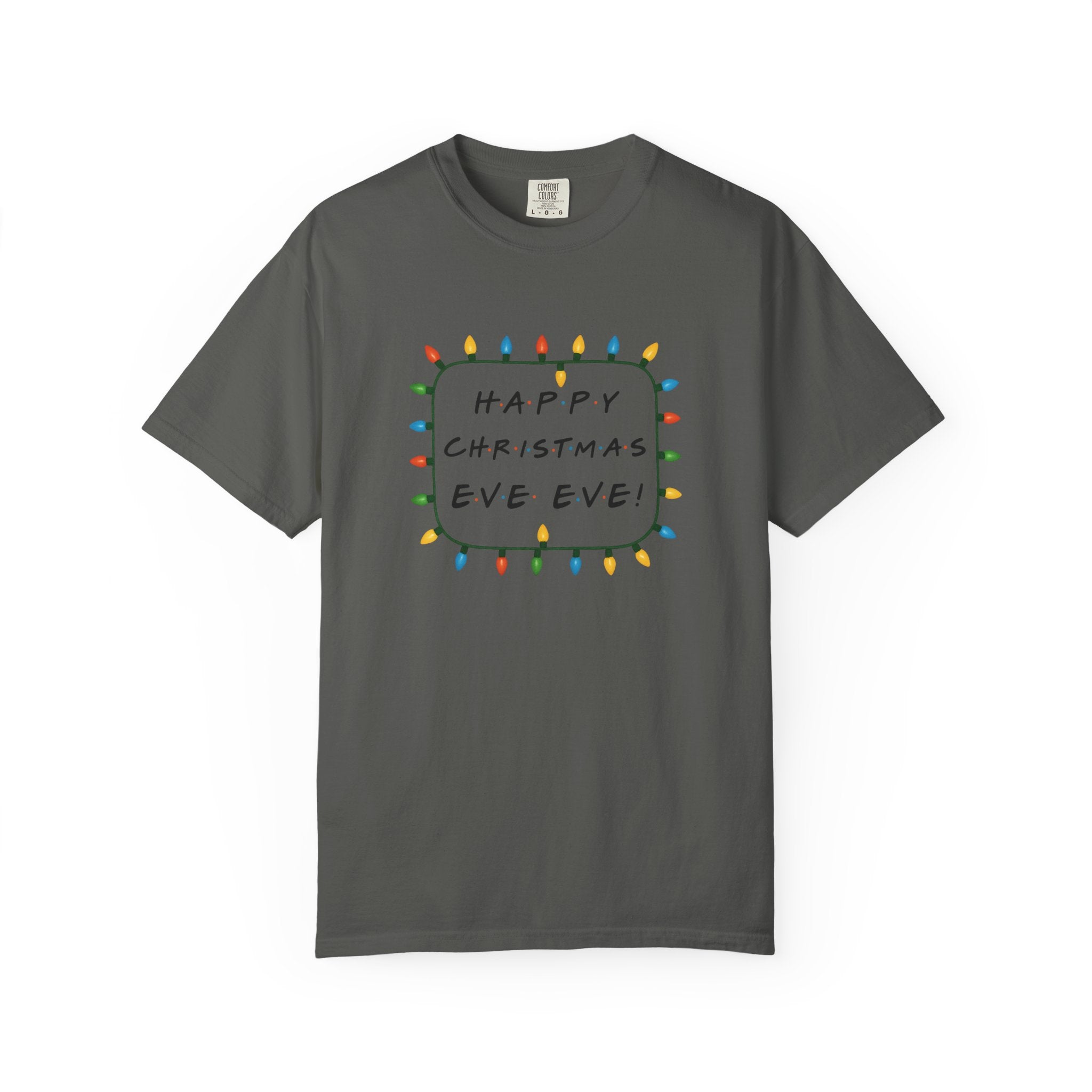 Happy Christmas Eve Eve T-Shirt | Christmas Lights Holiday Tee