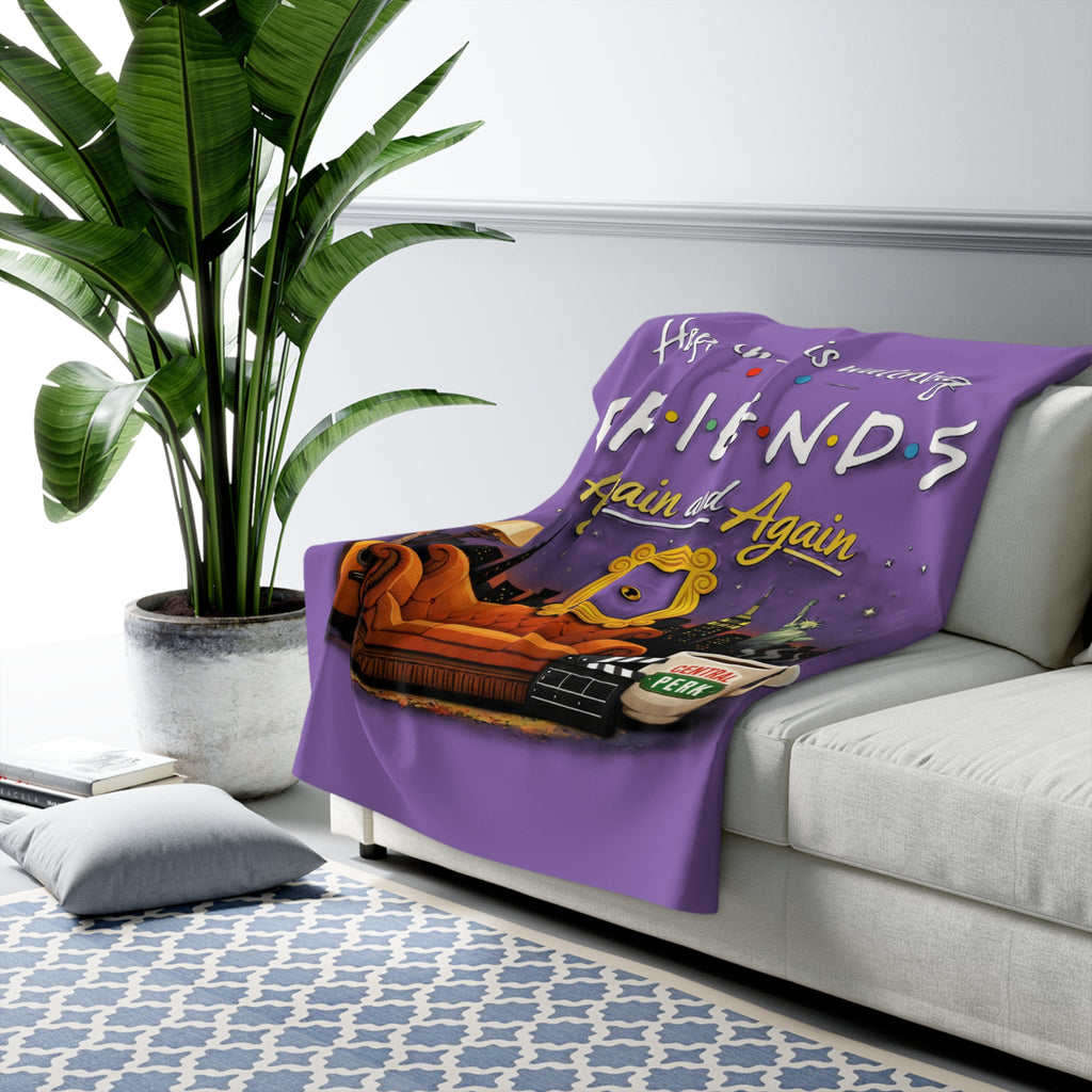 Friends TV Show Couch Sherpa Fleece Blanket | Central Perk