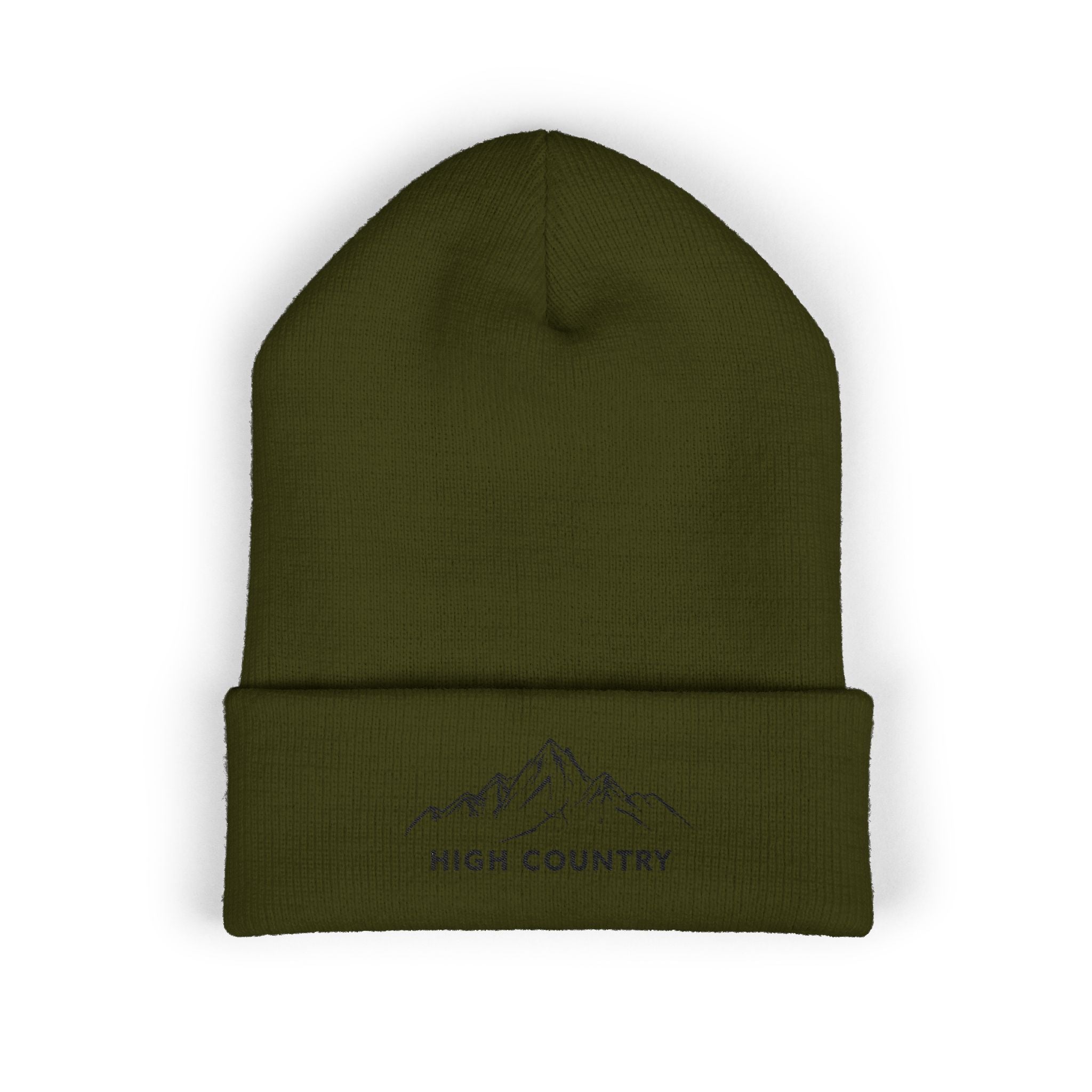 Embroidered Mountain Logo Beanie, Winter Ski Accessories, Outdoor Adventure Hat, Nature Lover Gift, Ski Trip Apparel