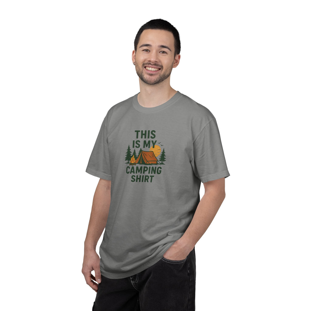 This Is My Camping Shirt T-Shirt | Camping Tent Trees Graphic Tee