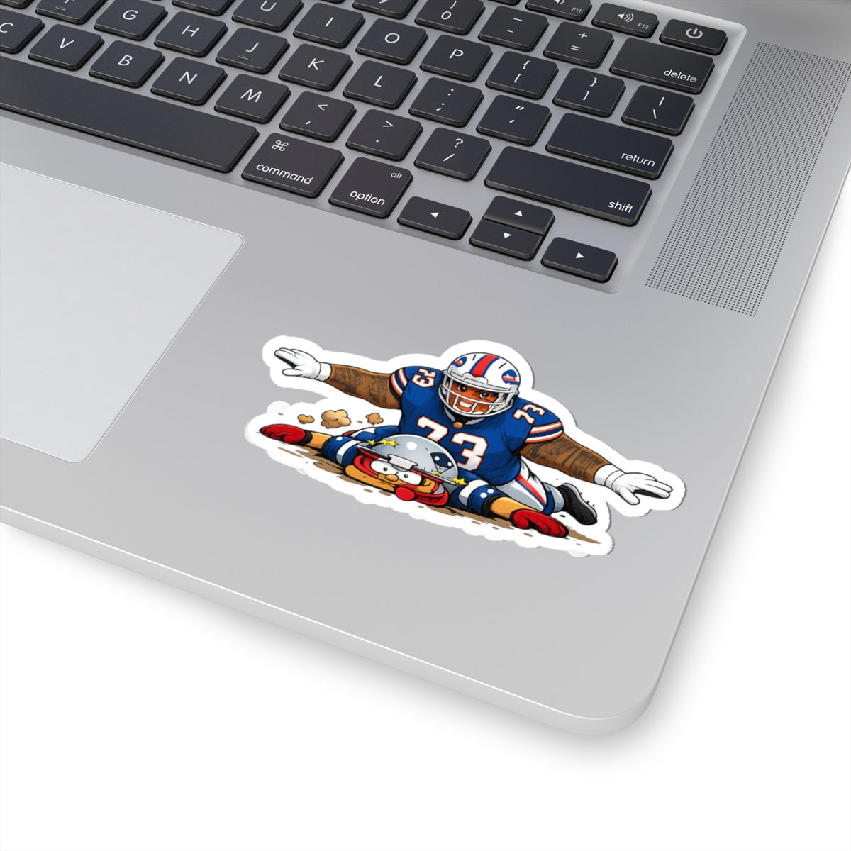 Look Mom No Hands Cartoon Football Tackle Sticker | Kiss-Cut Sticker
