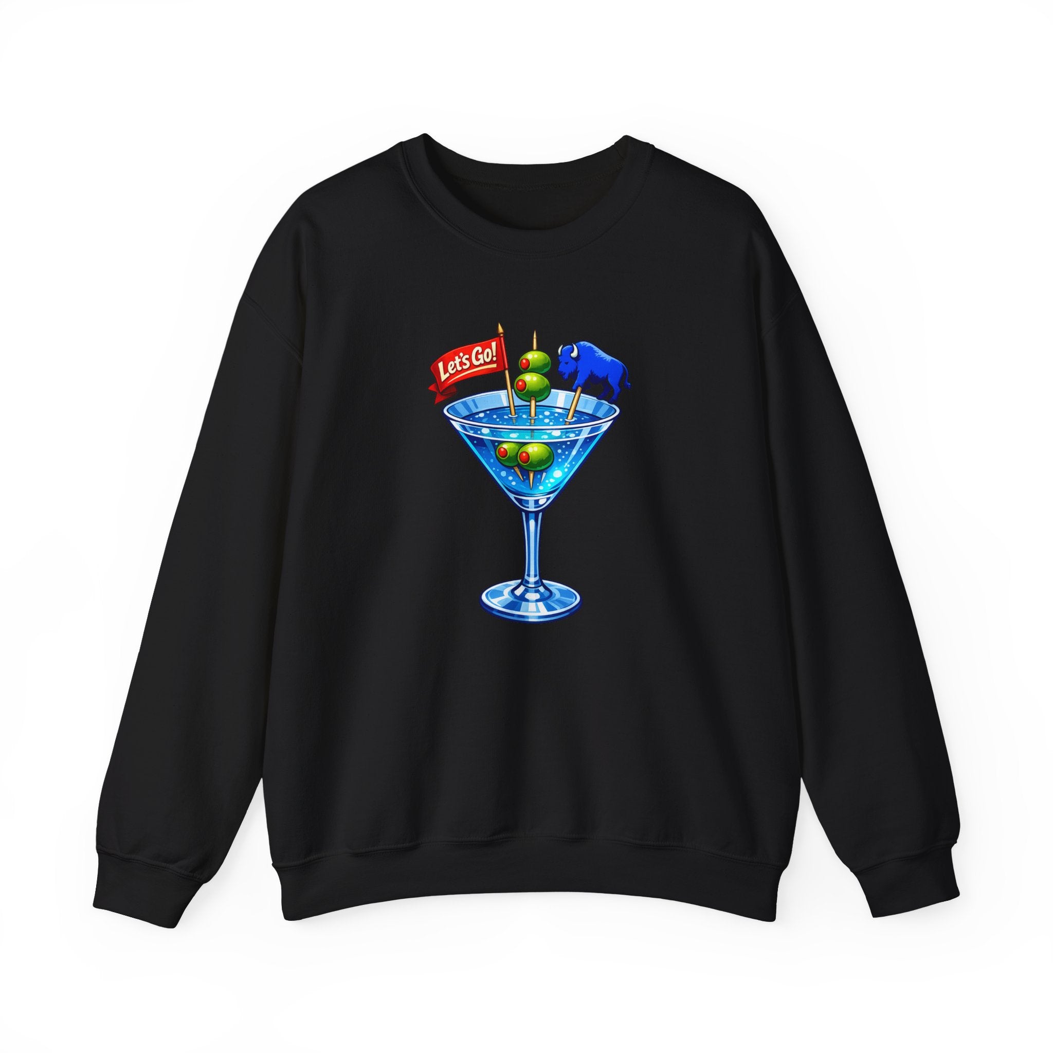 Blue Buffalo Martini Illustration Sweatshirt | Cocktail Graphic Crewneck